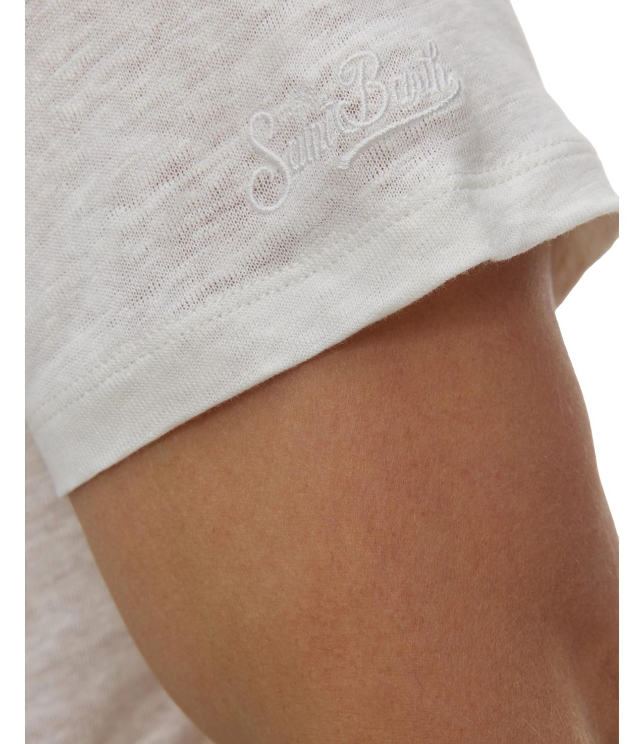 T-shirt MC2 Saint Bath Ecstasea in lino da uomo color Bianco