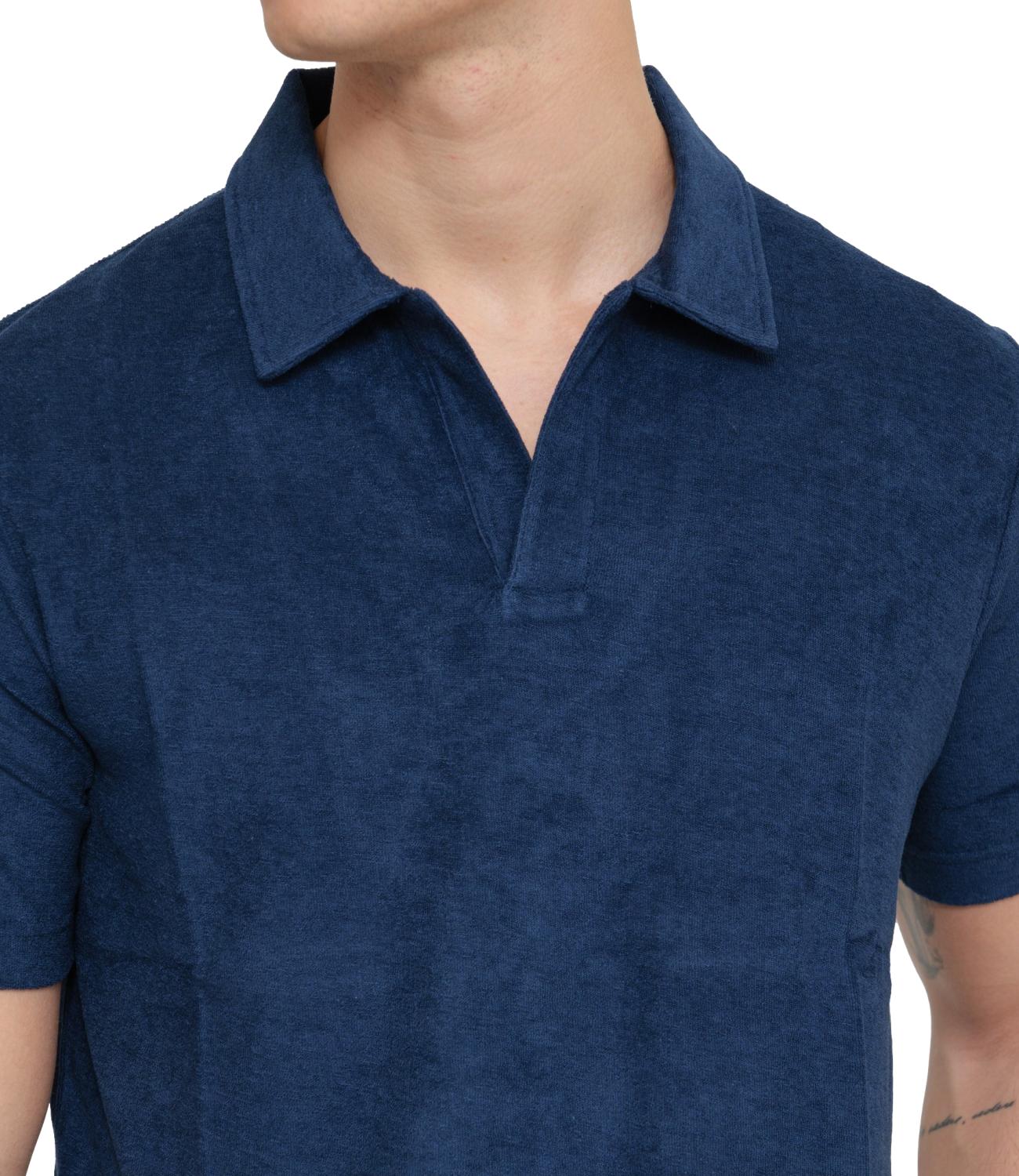 Mc2 Saint Barth Polo da Uomo - Terry 61 Blue Navy - Jer0001
