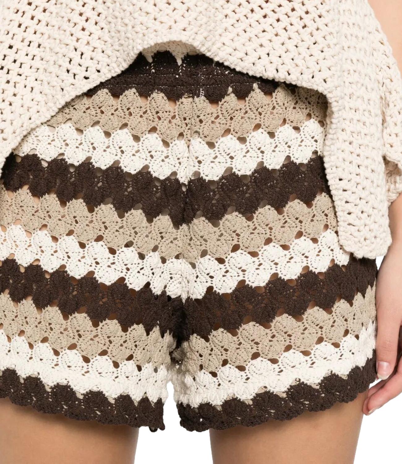 Mc2 Saint Barth Short da Donna - Crochet Stripes Wave 1810 - Mea002