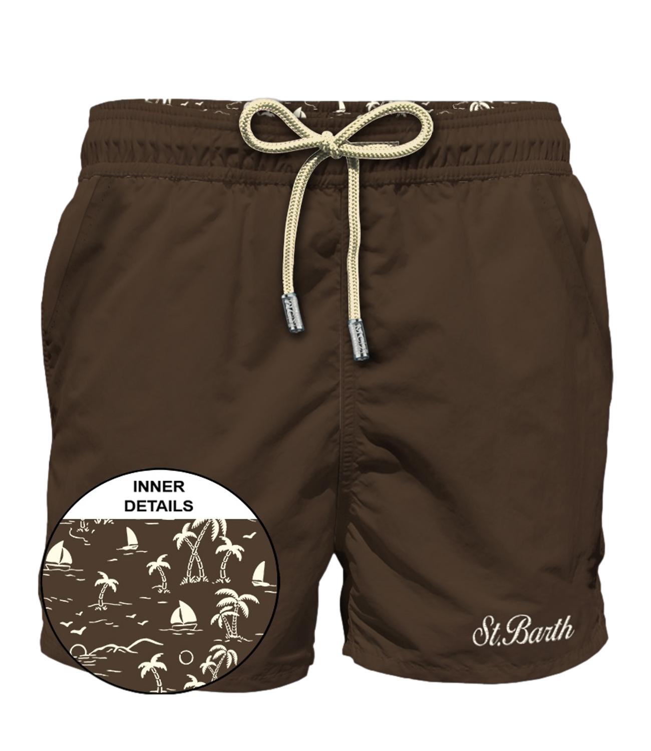Mc2 Saint Barth Costume da Uomo - Toile 18h Dark Brown - Patm001