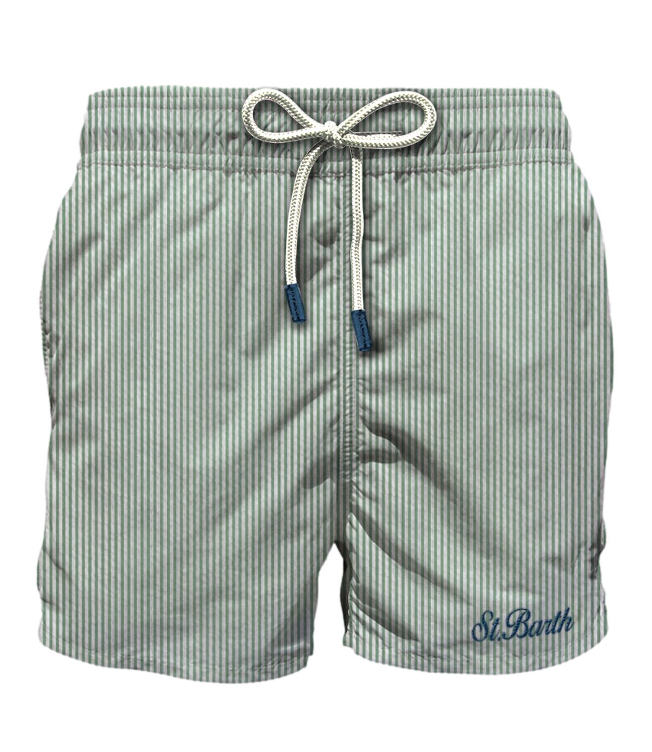 Mc2 Saint Barth Costume da Uomo - Seersucker Stripes 53 L Emb - Patm001