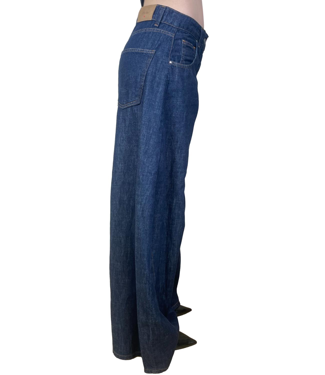 Motel Pantalone Balloon Denim Scuro Donna