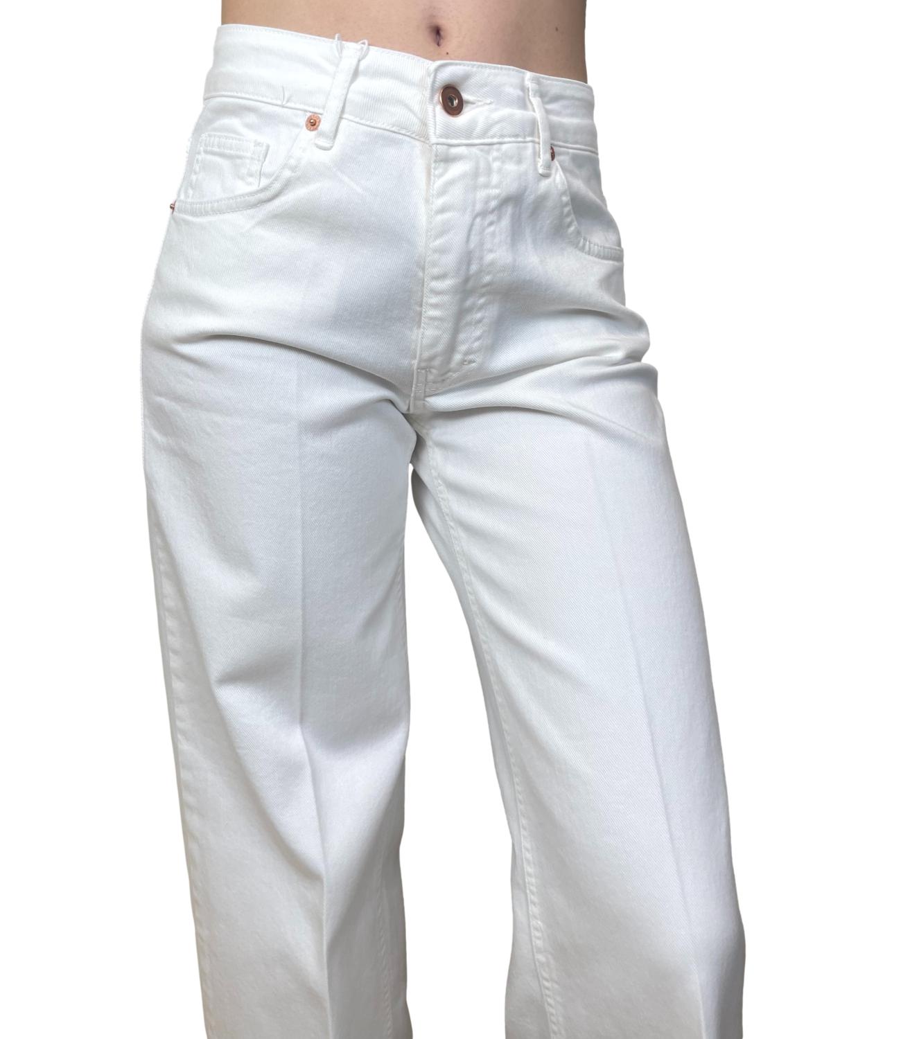 Motel Pantalone Palazzo Panna Donna