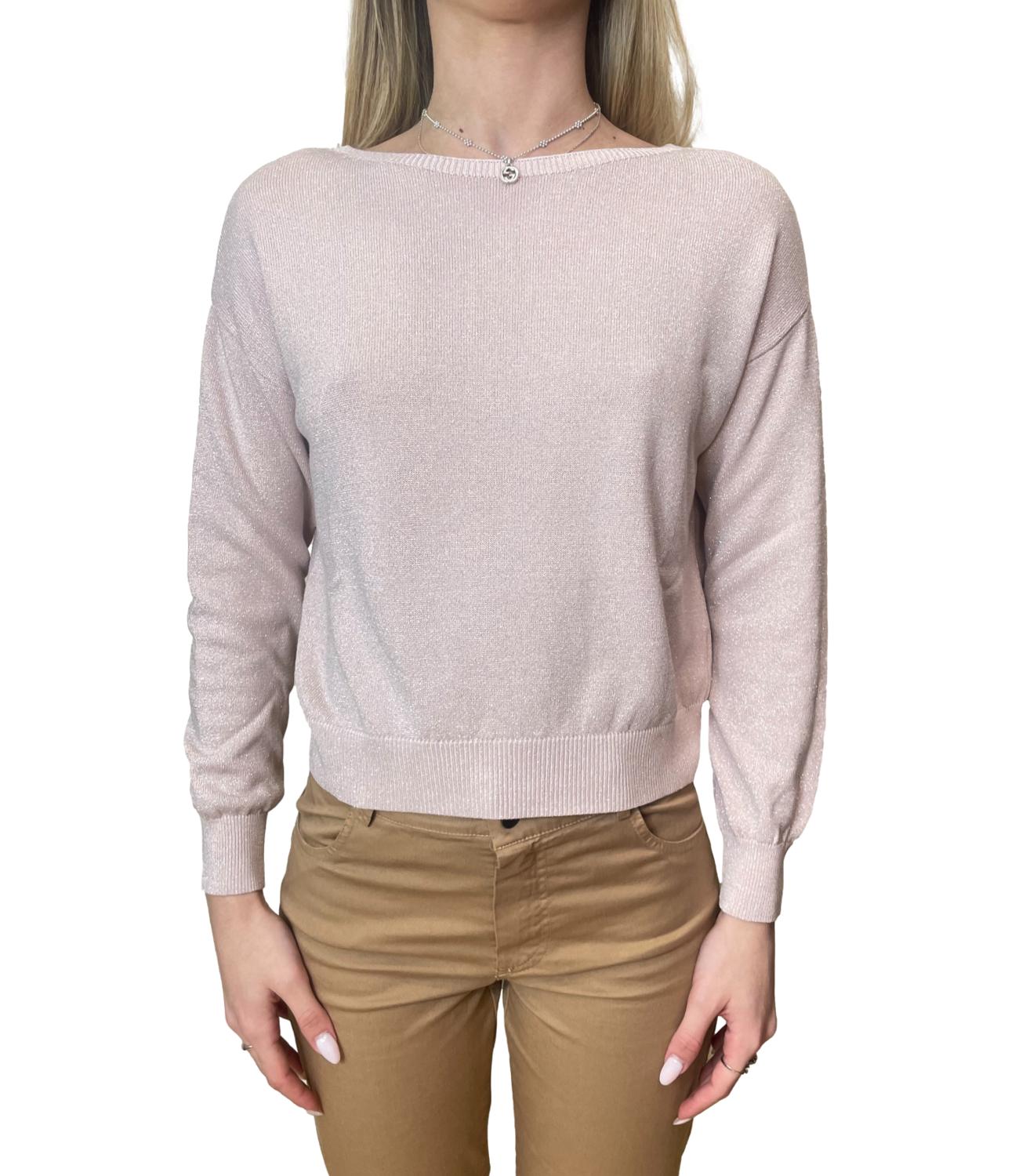 Motel Maglia Lurex Rosa Donna