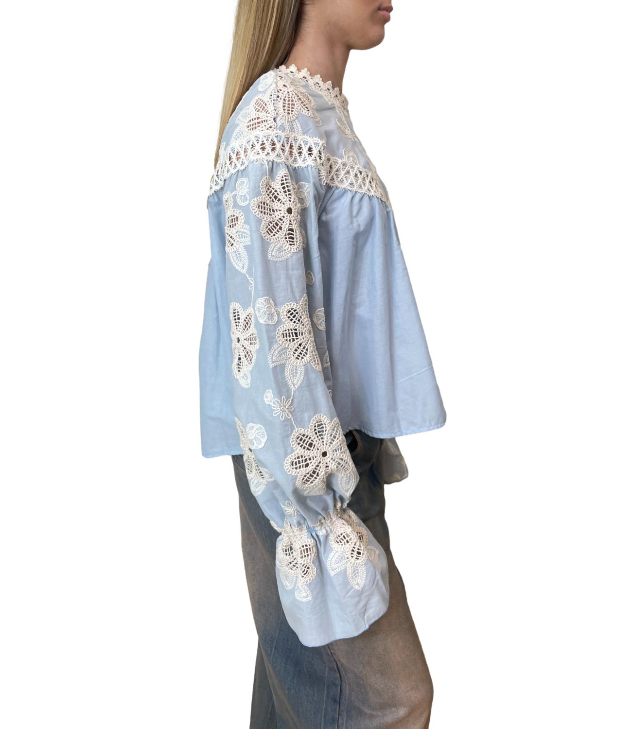 Motel Camicia Celeste Donna