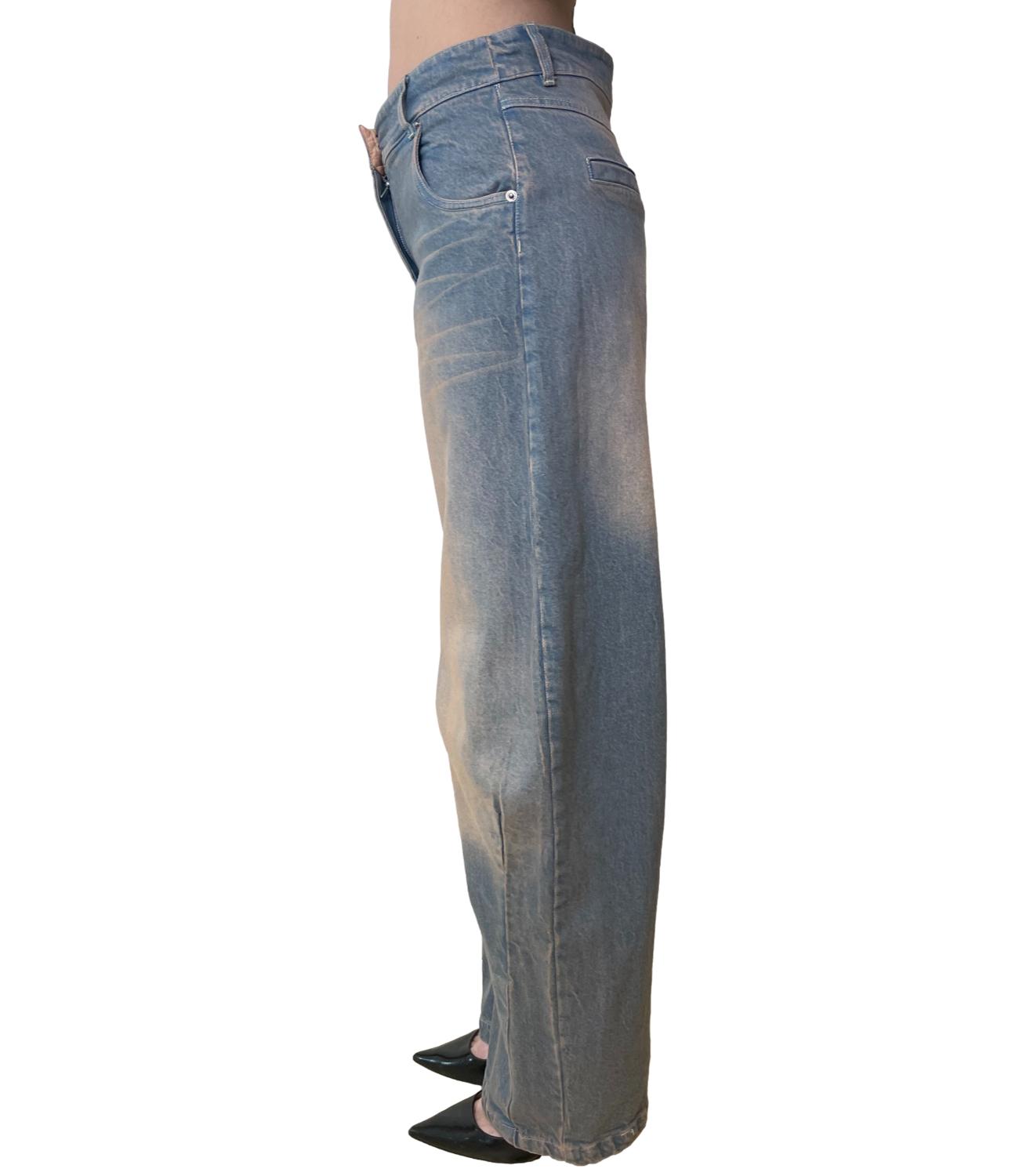 Motel Pantalone Denim Salmone Donna