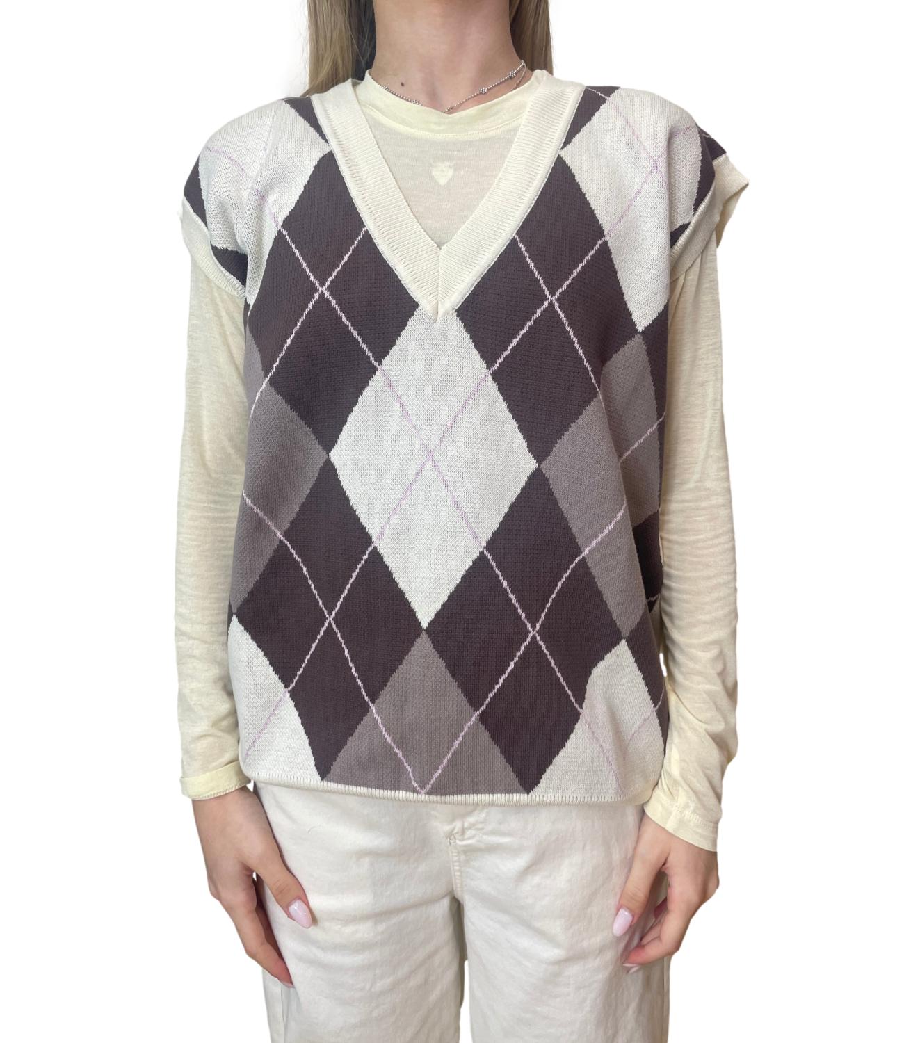 Motel Gilet Rombi Panna Donna