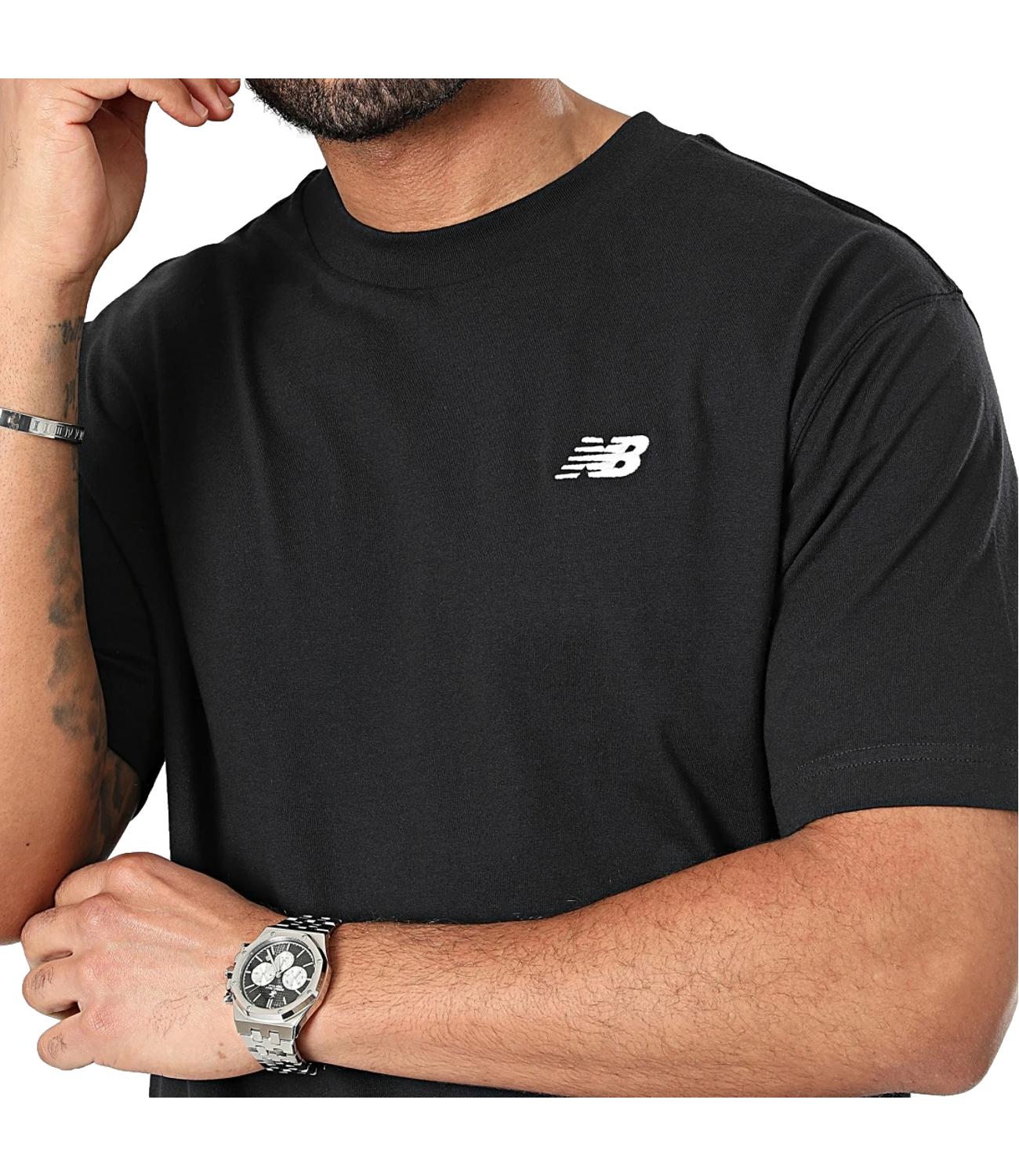 New Balance T-Shirt da Uomo - Black - Mt41509