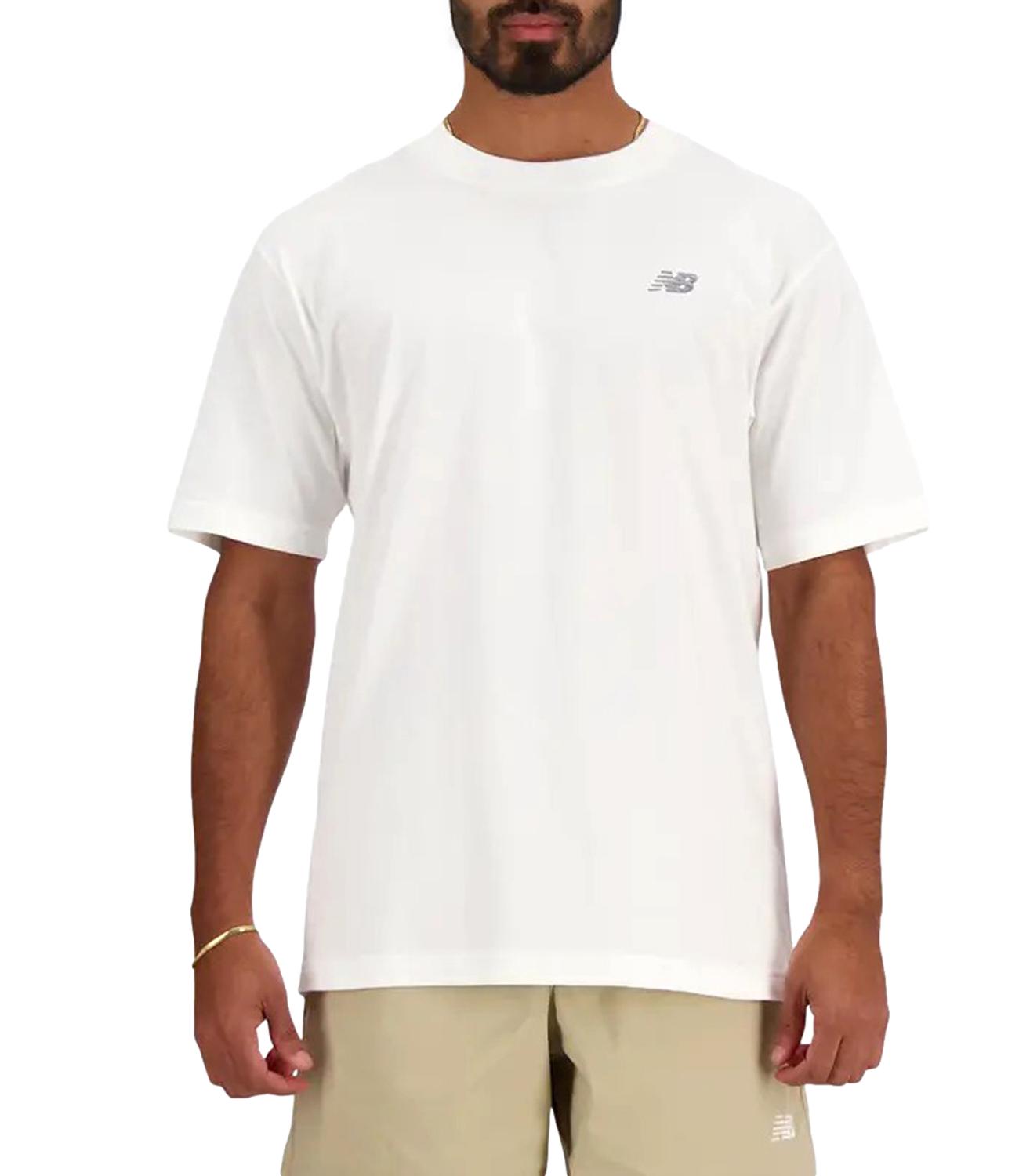 New Balance T-Shirt da Uomo - White - Mt41509