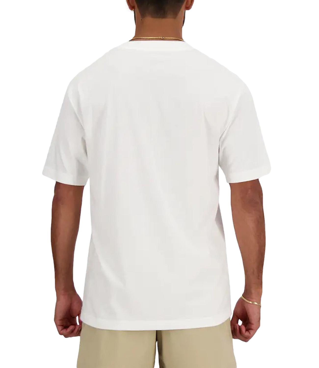 New Balance T-Shirt da Uomo - White - Mt41509