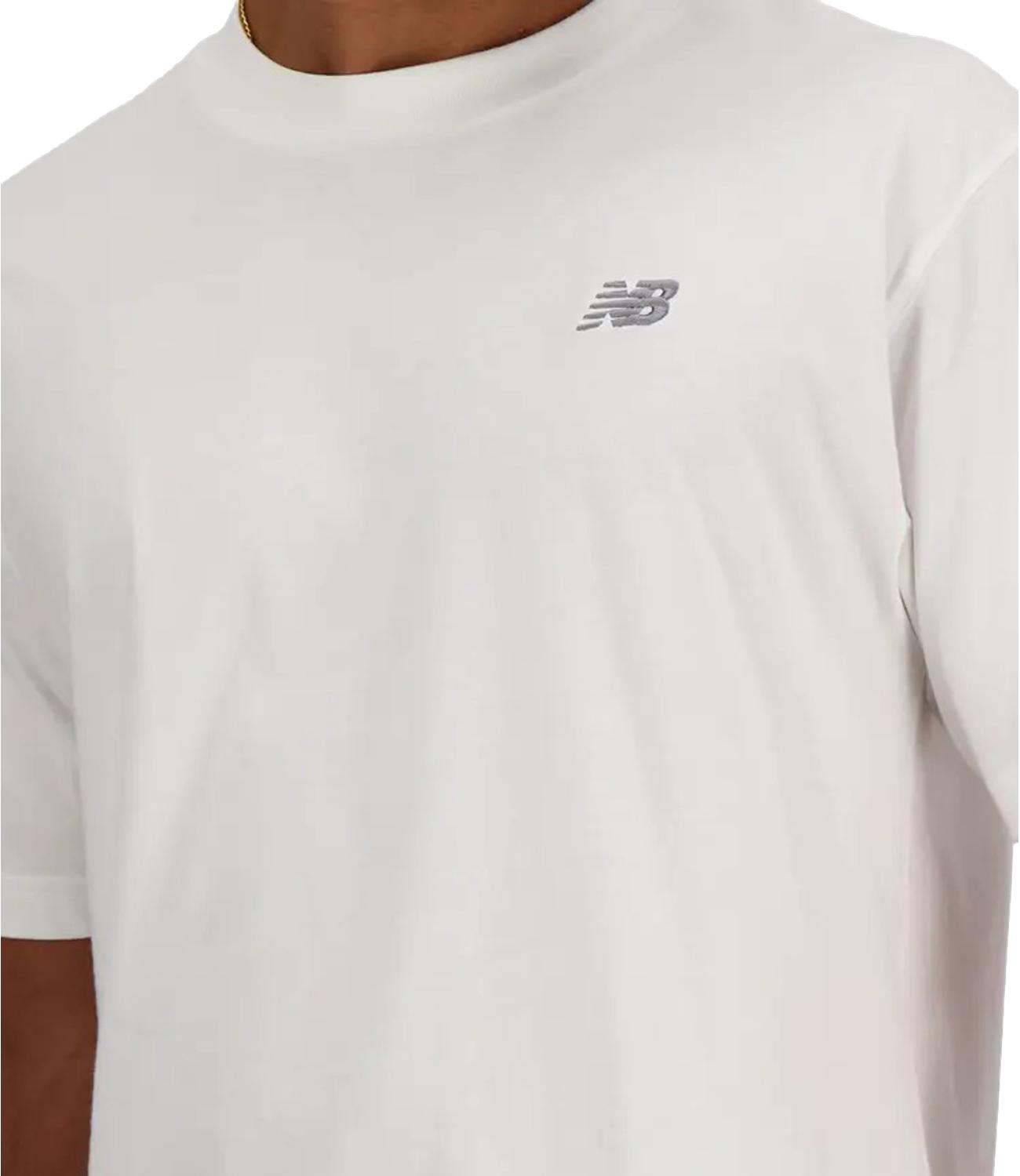 New Balance T-Shirt da Uomo - White - Mt41509