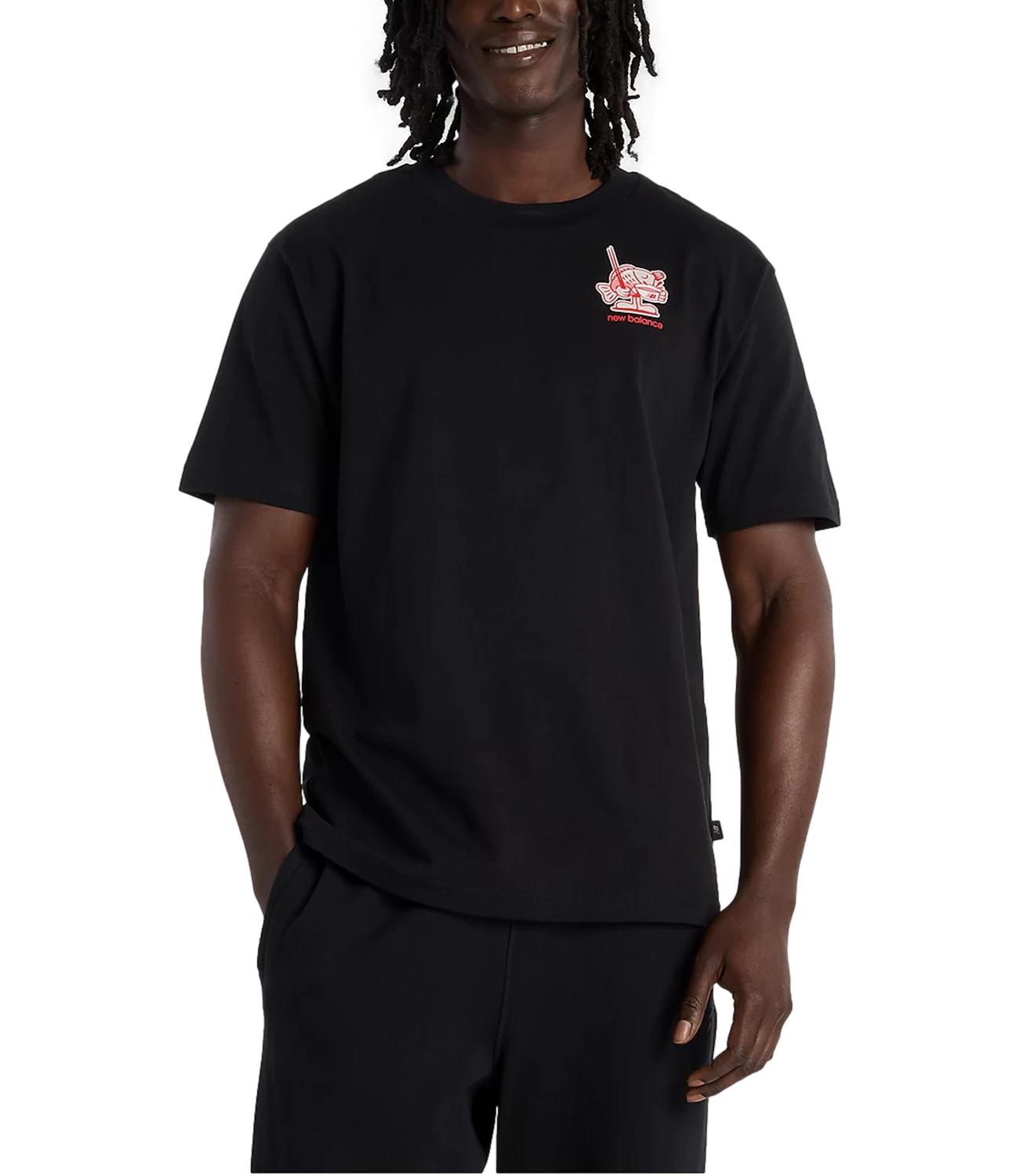 New Balance T-Shirt da Uomo - Black