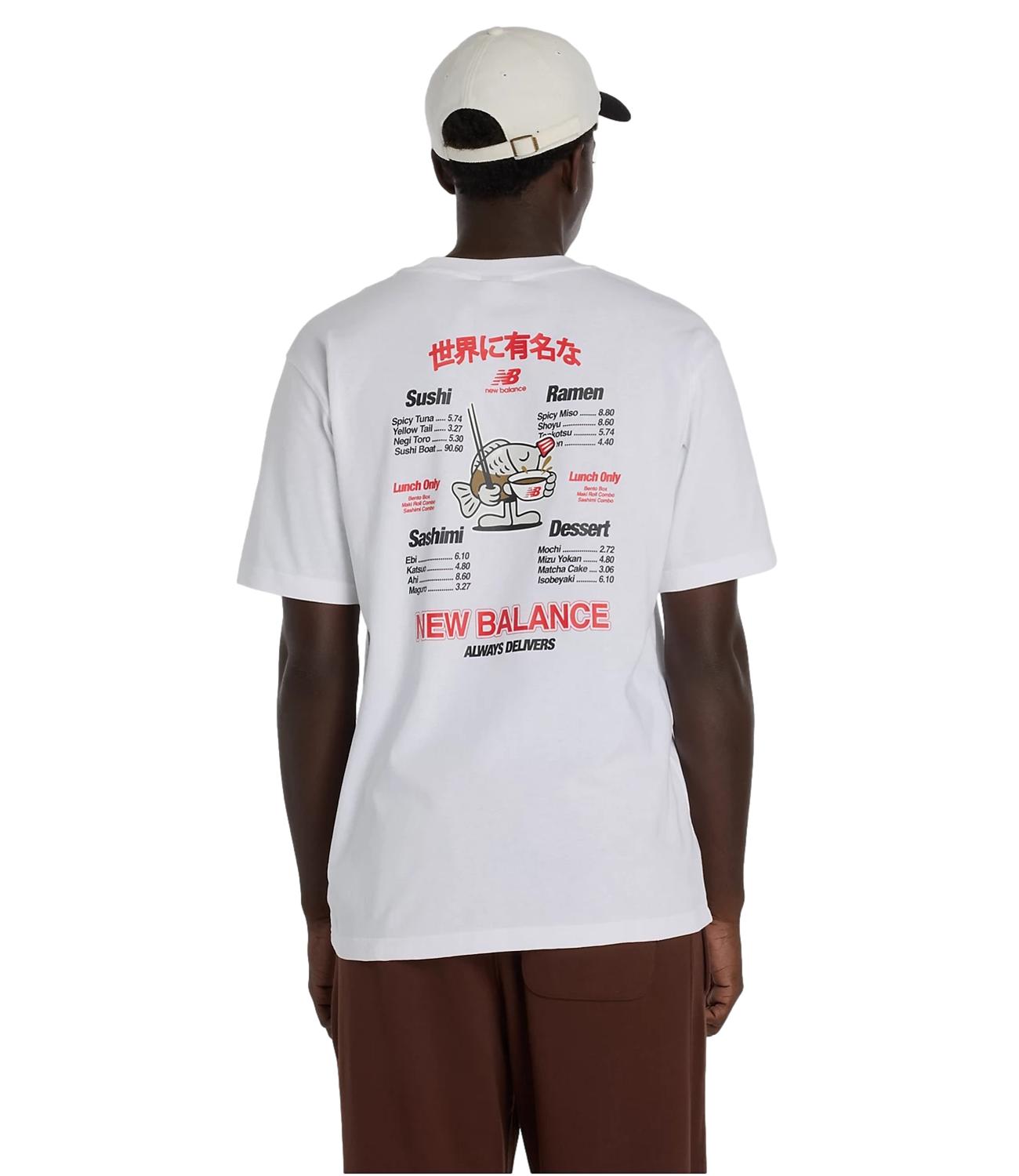 New Balance T-Shirt da Uomo - White