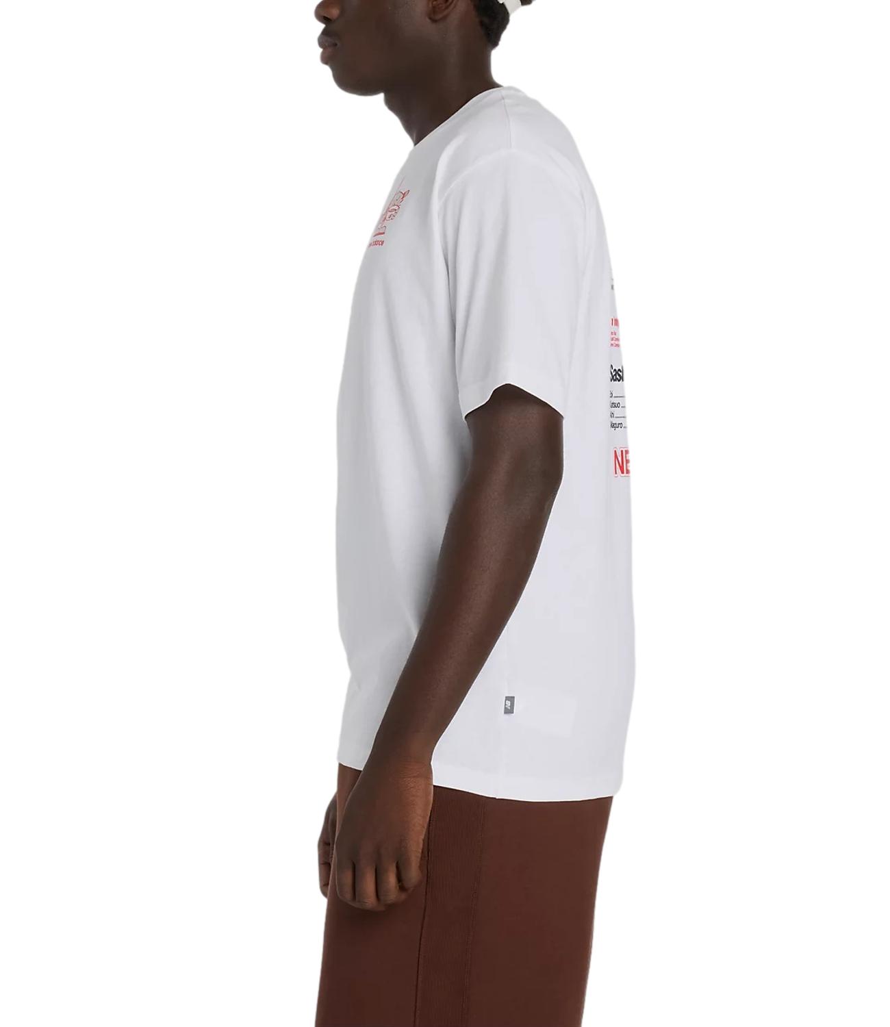 New Balance T-Shirt da Uomo - White