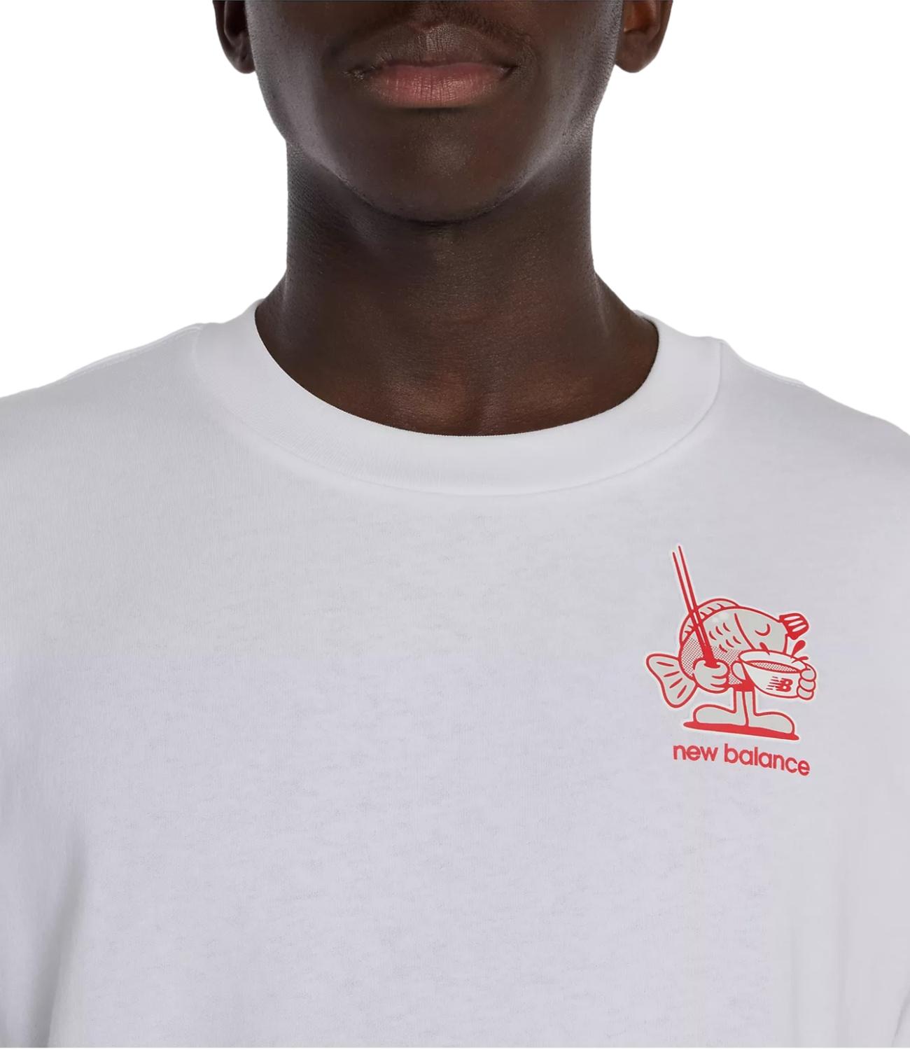 New Balance T-Shirt da Uomo - White