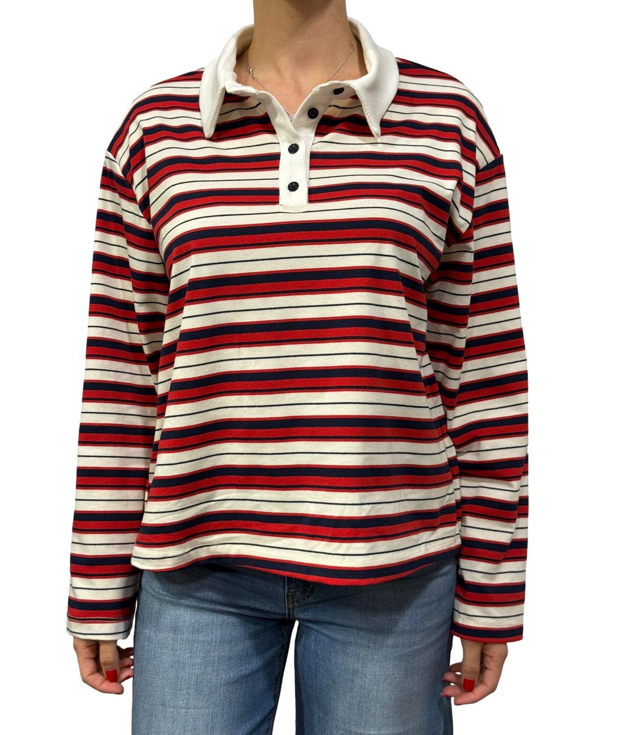 Polo riga rossa