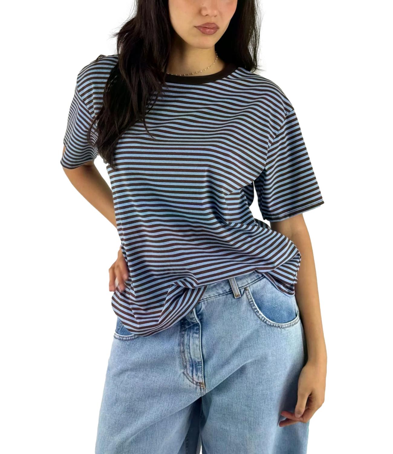 Philia Loft T-Shirt da Donna - Celeste - V02f0880-Vs 205