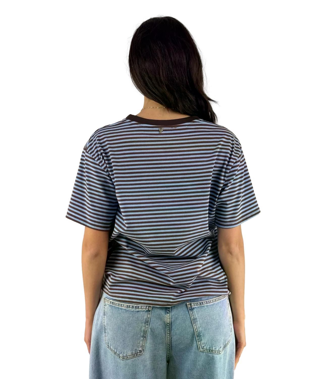 Philia Loft T-Shirt da Donna - Celeste - V02f0880-Vs 205