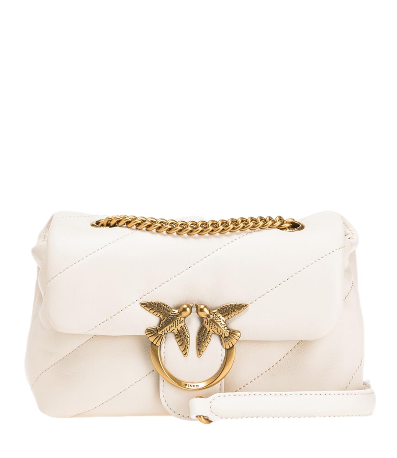 Pinko Borsa Love Puff Mini Cl Sheep Nappa Bianco/Gold Donna