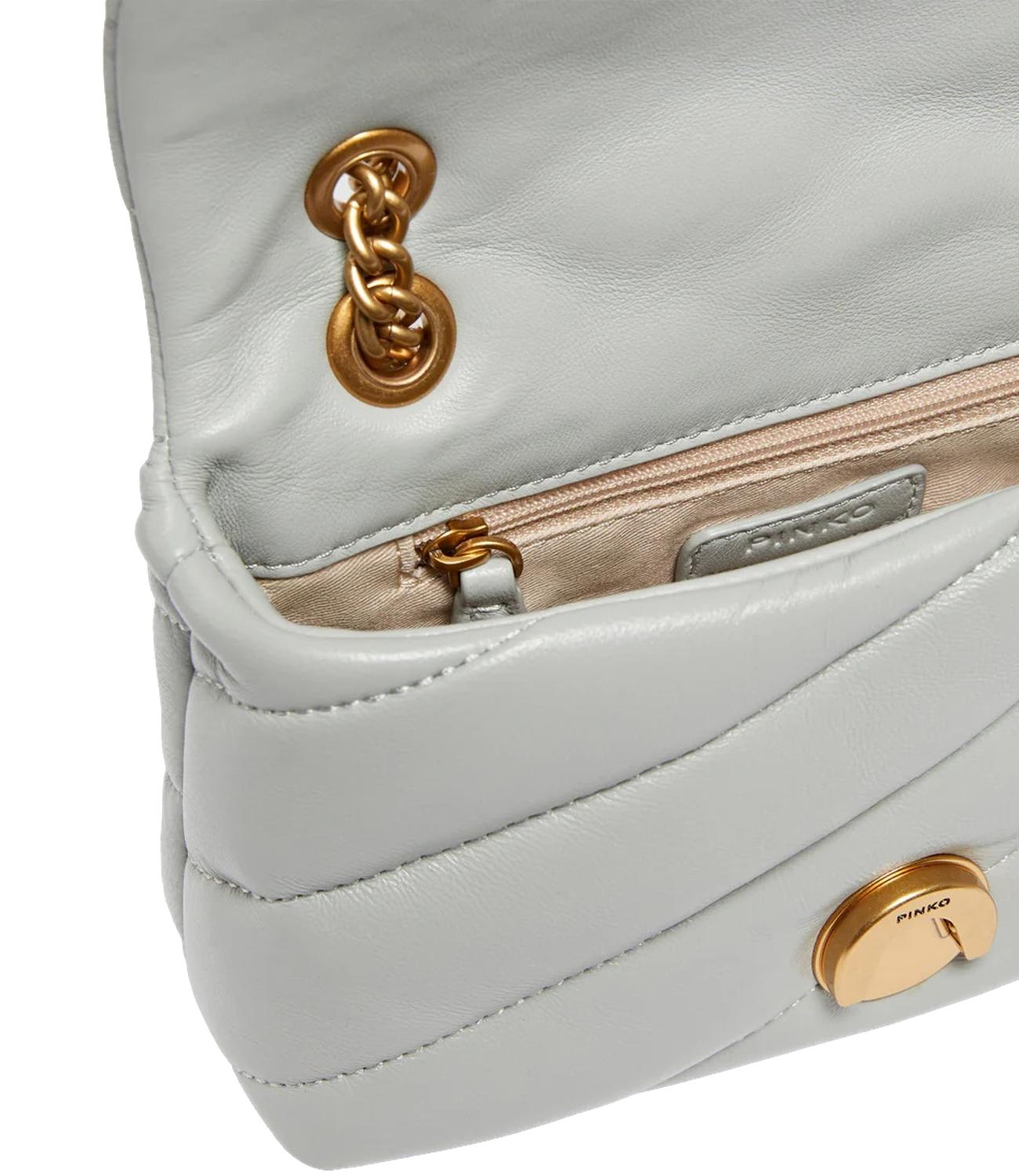 Pinko Borsa Love Puff Baby Cl Sheep Nappa Grigio Perla Donna