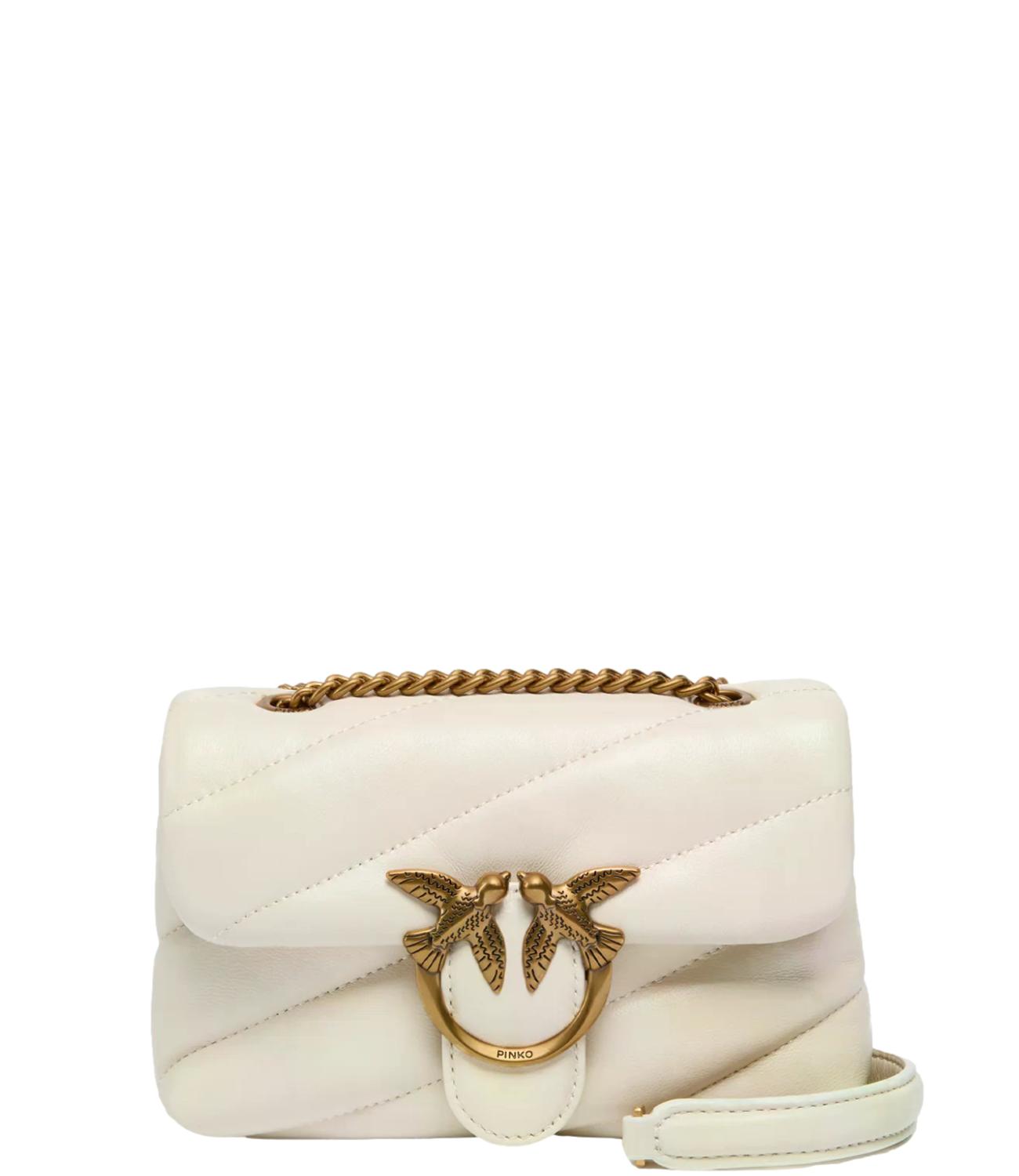 Pinko Borsa da Donna - Bianco SetA-Antique Gold - 100040-A0f2