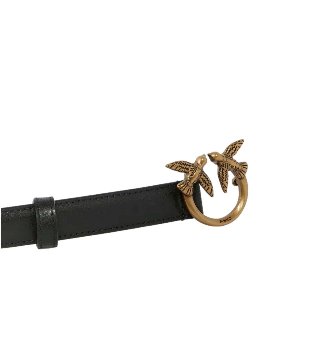 Pinko Cintura Love Berry H2 Belt.Low Vitello Nero/Gold Donna