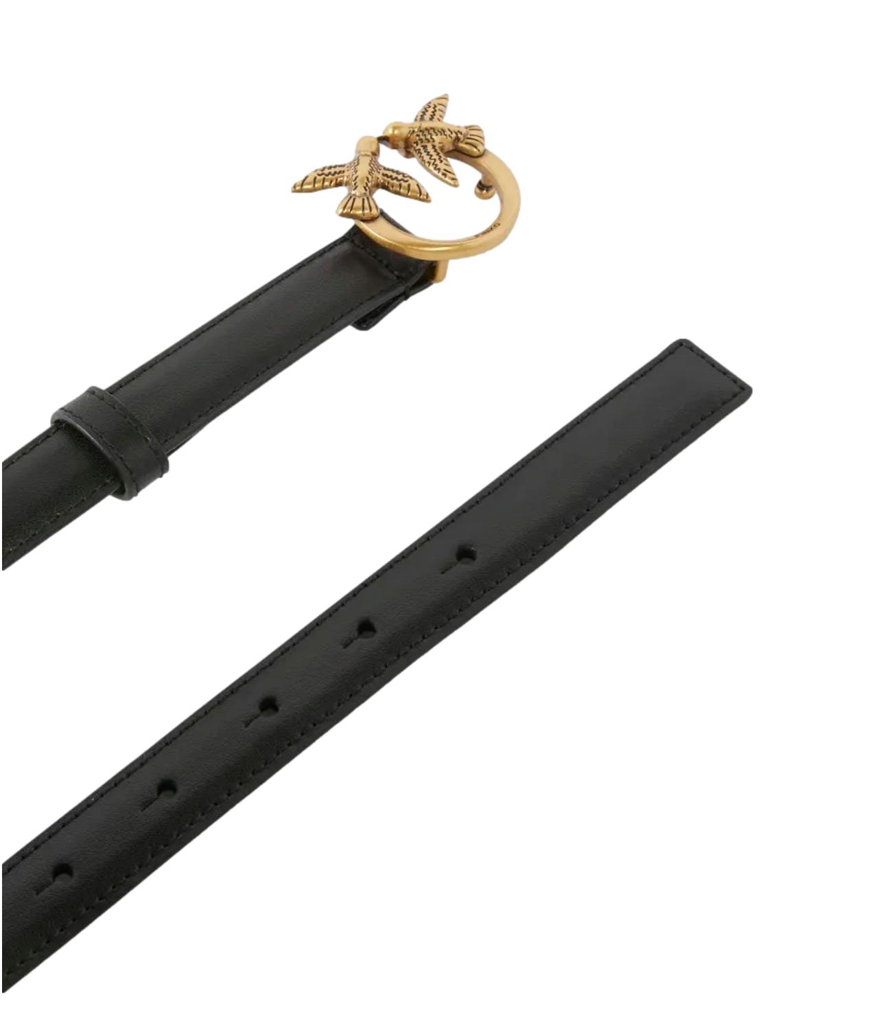 Pinko Cintura Love Berry H2 Belt.Low Vitello Nero/Gold Donna