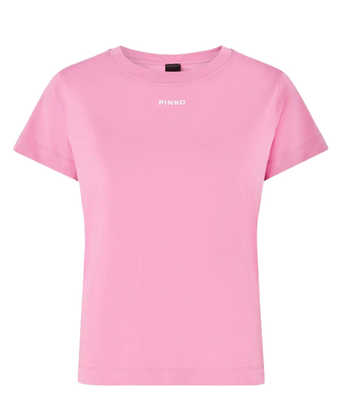 Pinko Basico T-Shirt Jersey Logo Sta Rosa Donna