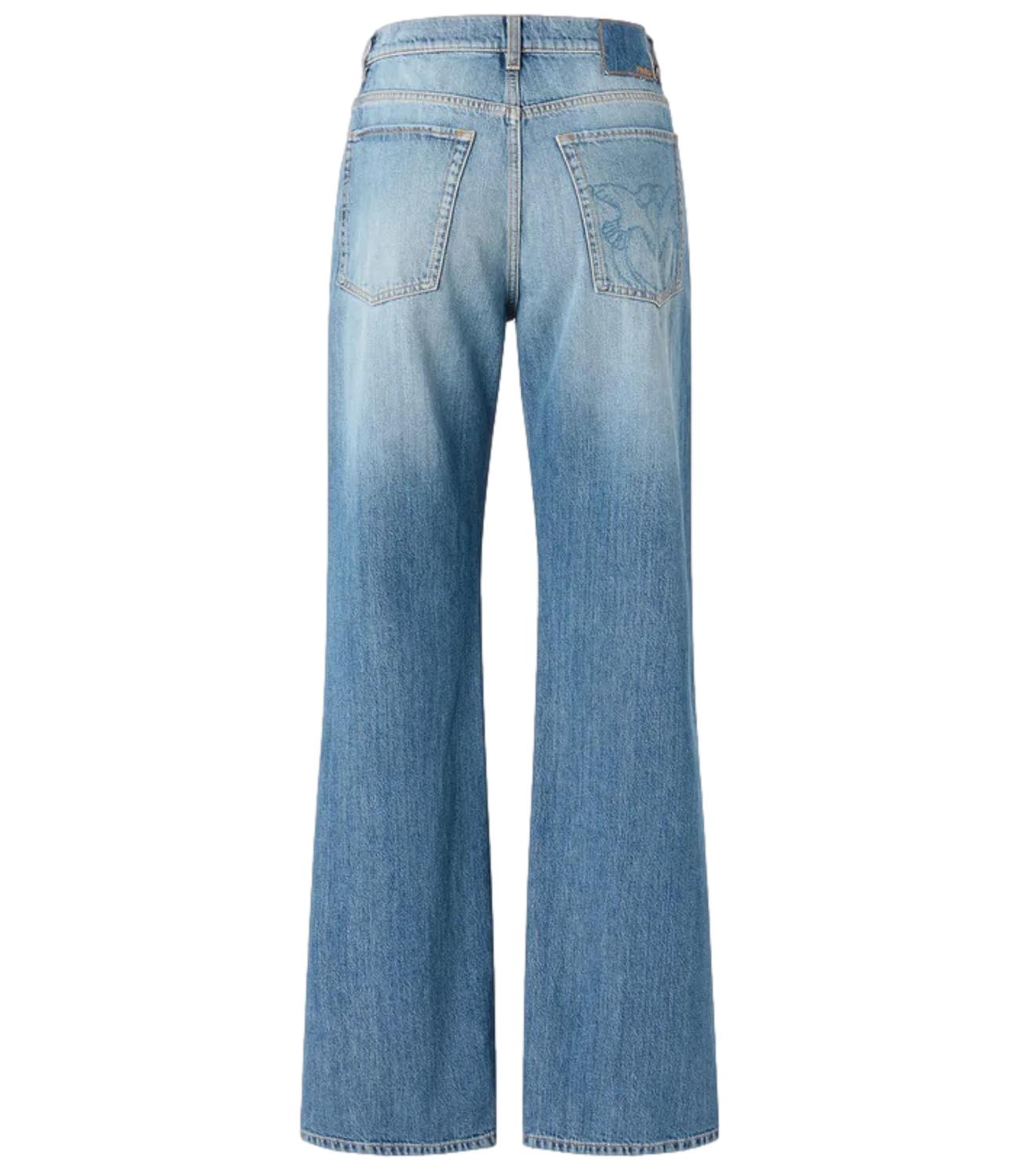 Pinko Jeans Wanda Wide blu donna