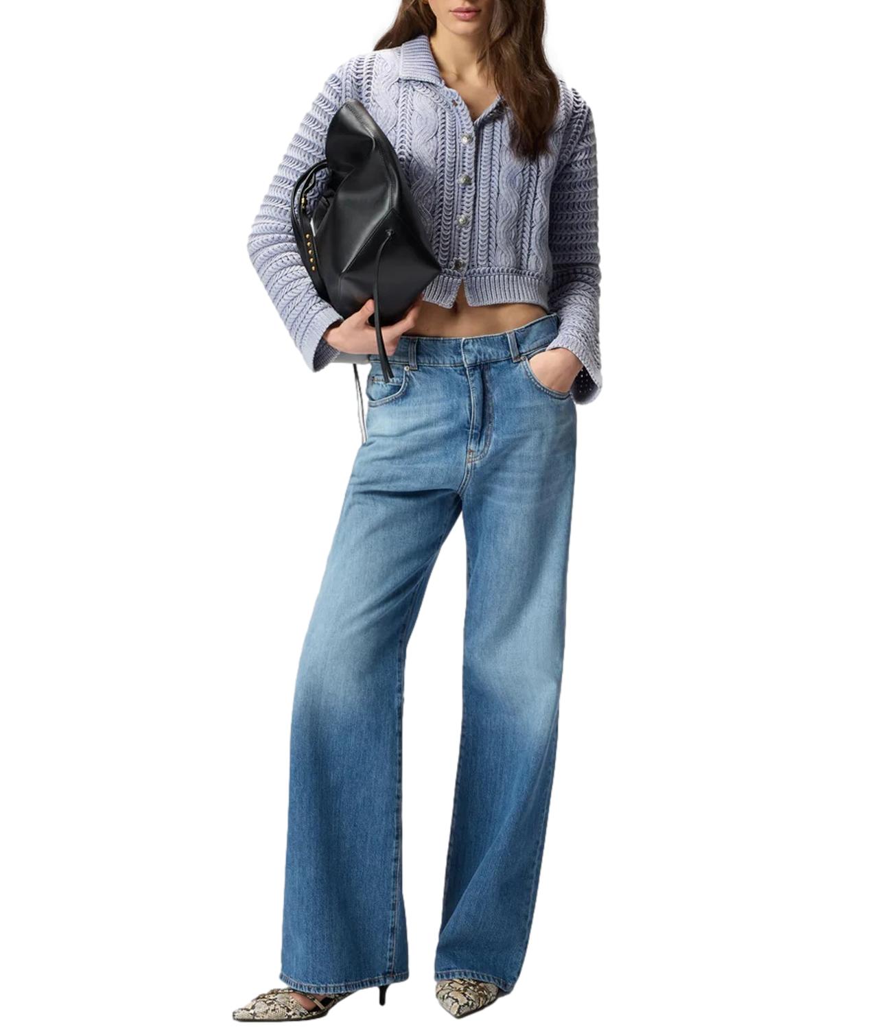 Pinko Jeans Wanda Wide blu donna
