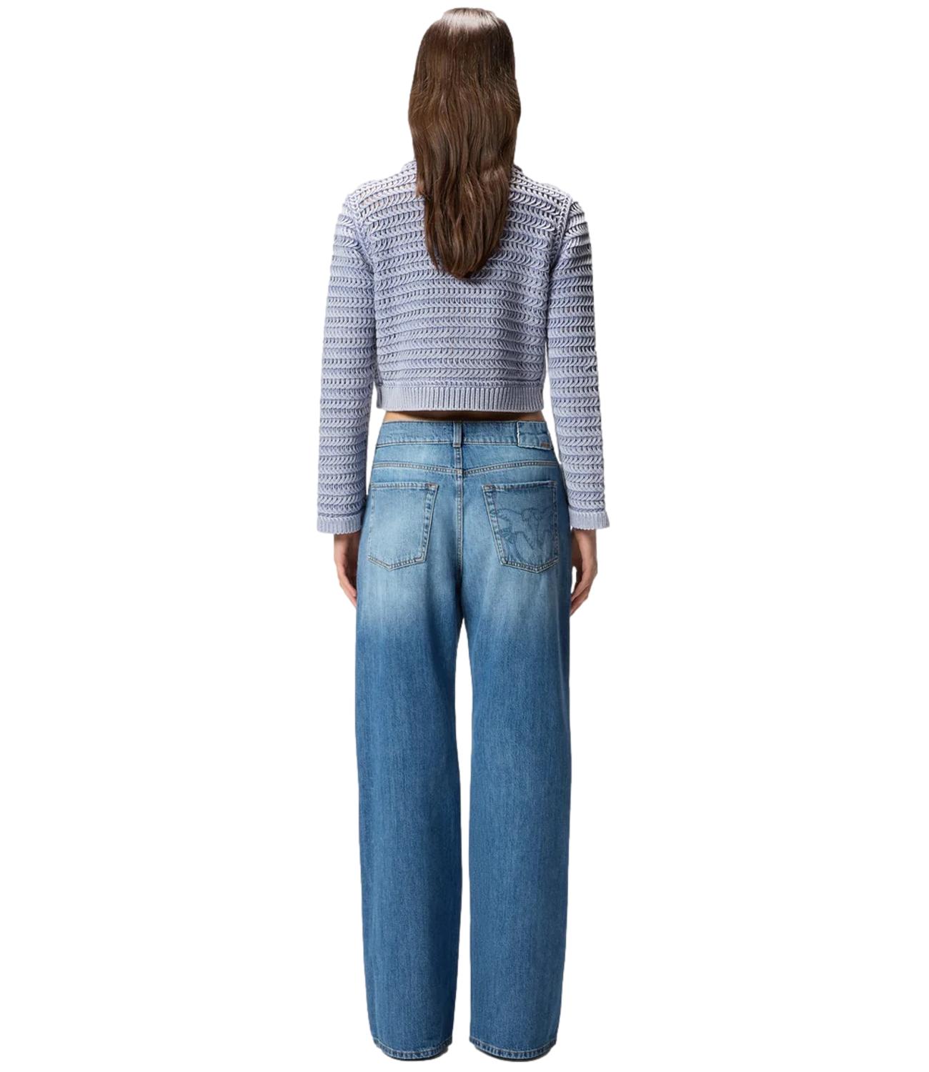 Pinko Jeans Wanda Wide blu donna