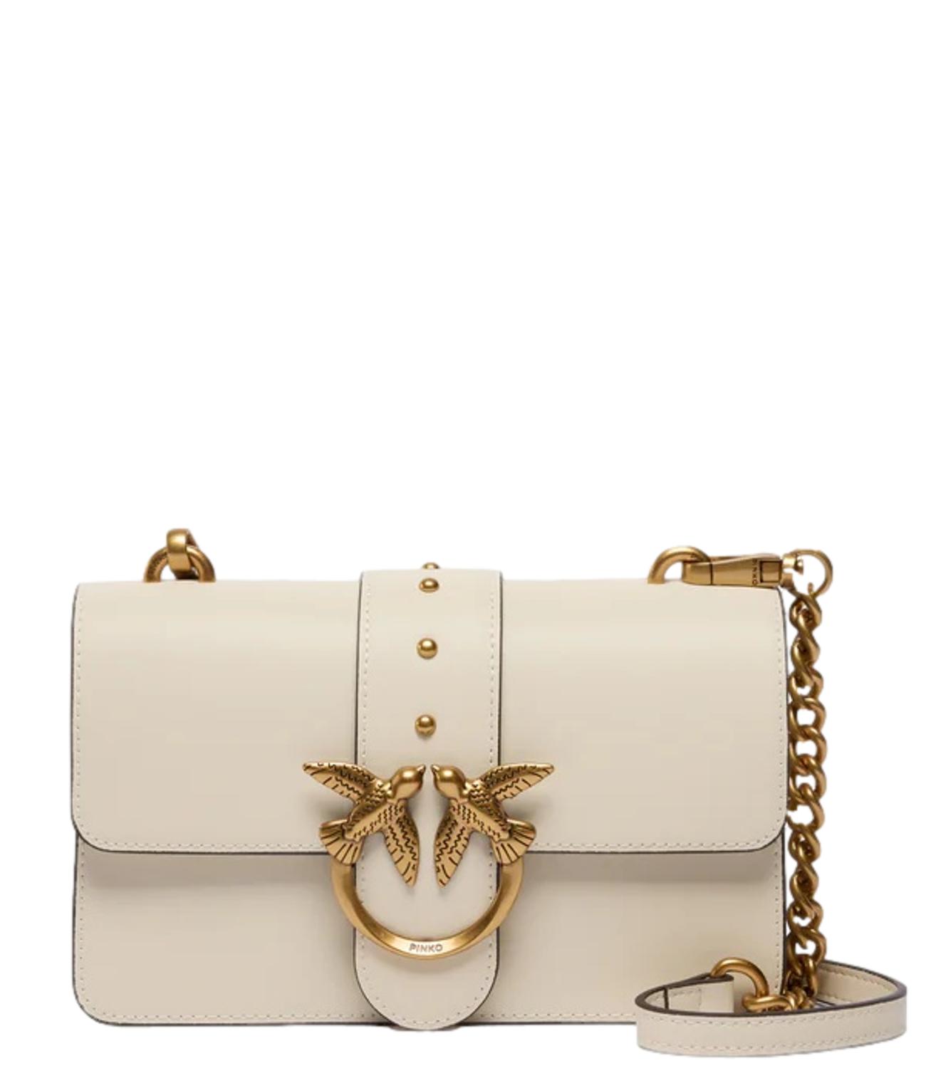 Pinko Love bag One Mini bianco seta donna