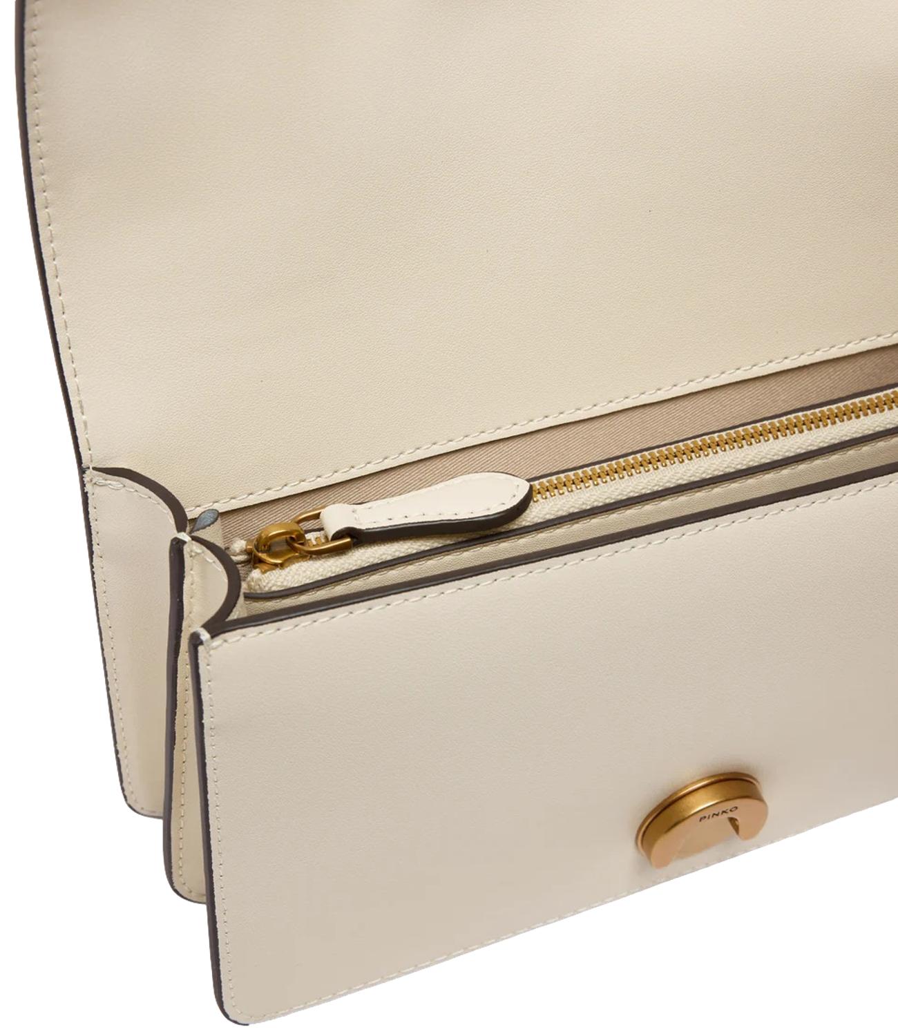 Pinko Love bag One Mini bianco seta donna