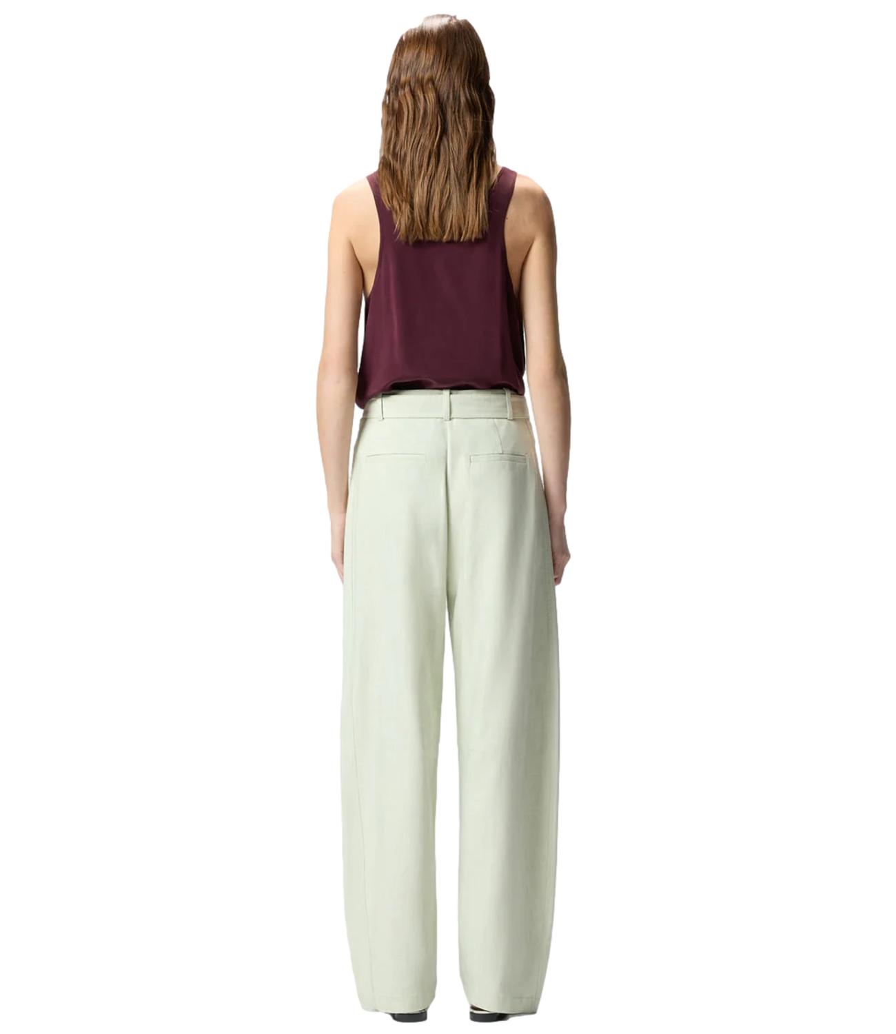 Pinko Lexy Pantalone Frisottino verde marina donna