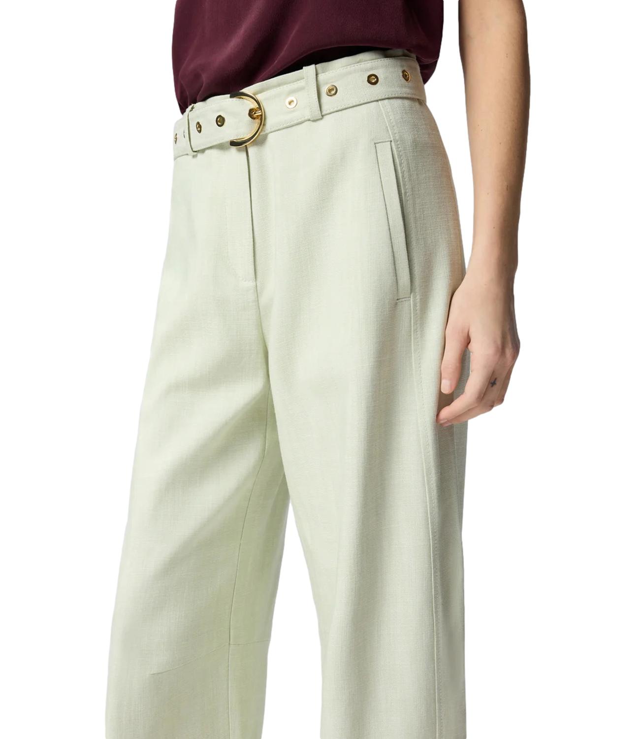 Pinko Lexy Pantalone Frisottino verde marina donna