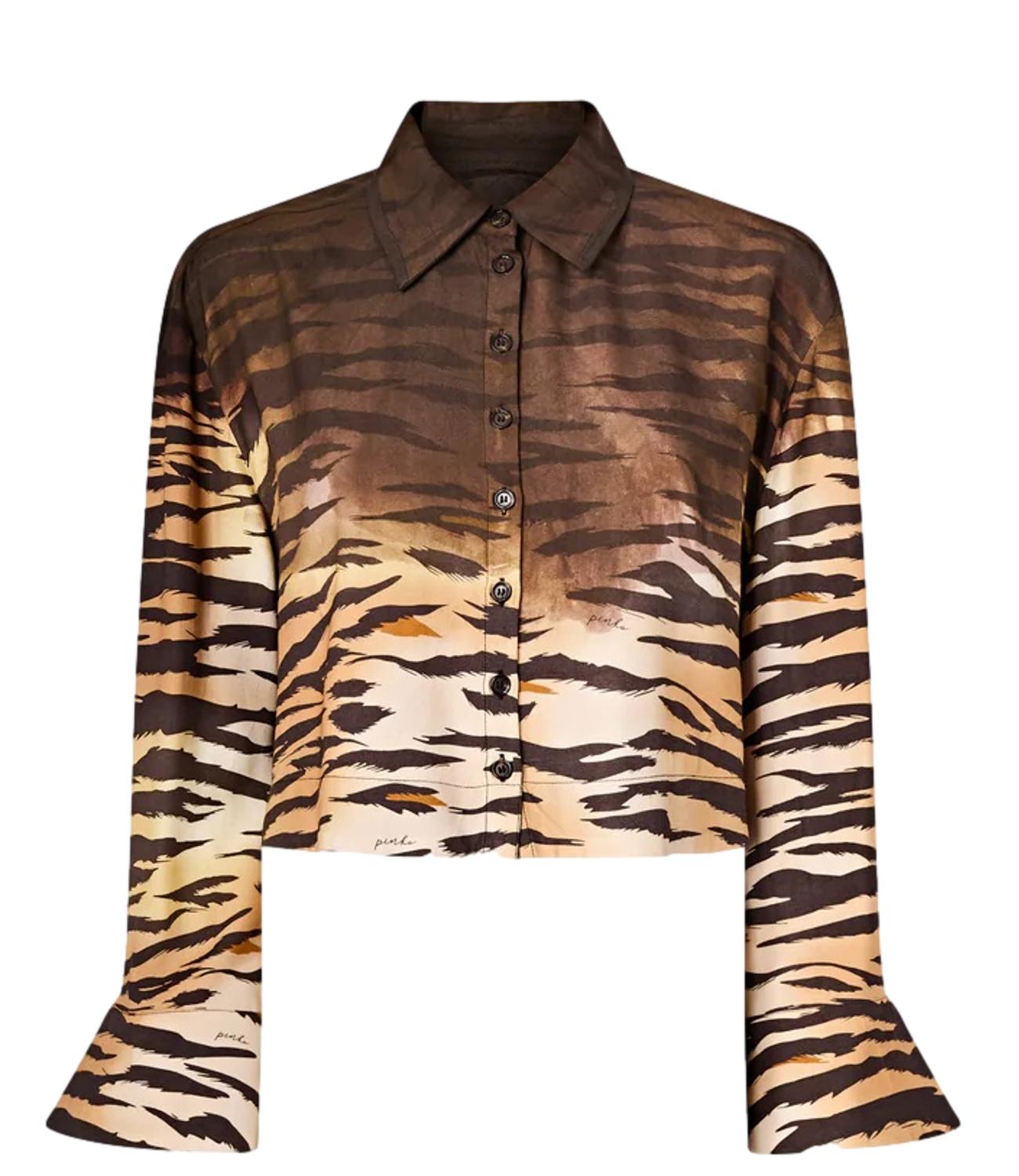 Pinko camicia Cordelia marrone beige donna