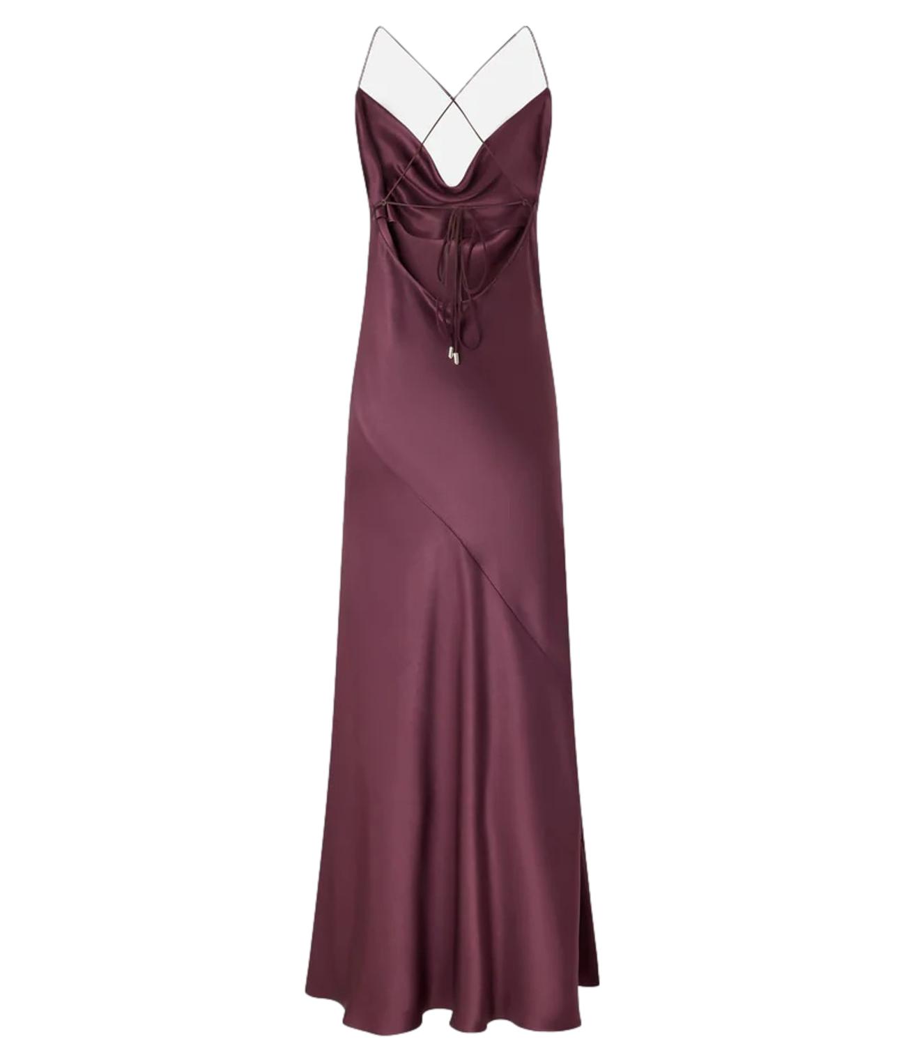 Pinko abito Farro Satin bordeaux donna