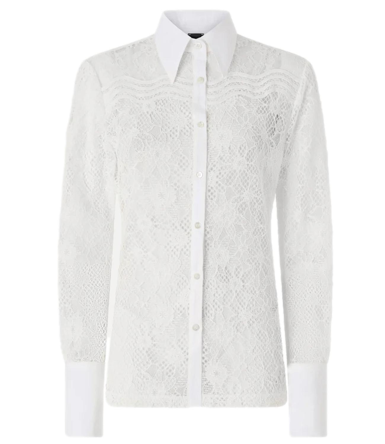 Pnko Camicia Coline Pizzo Rebrode bianco donna