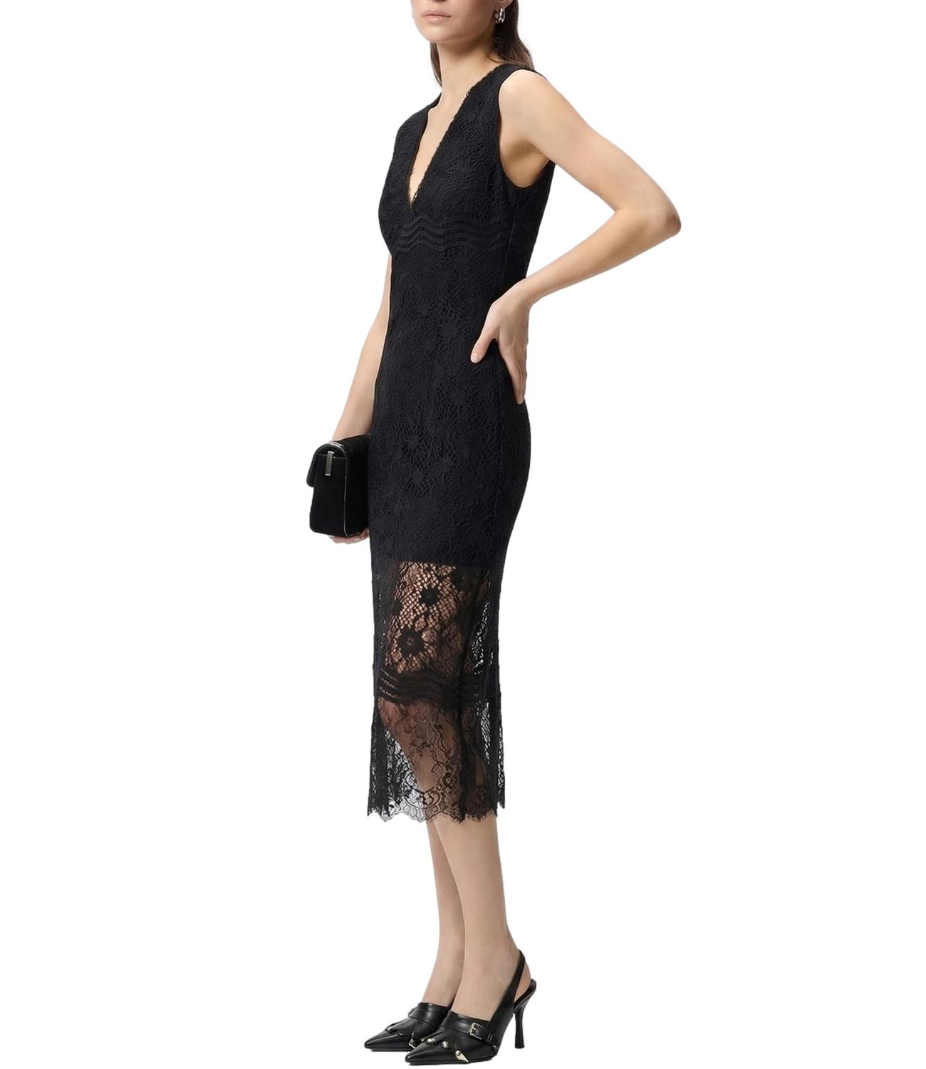 Pinko Audrey Abito Pizzo Rebrode Nero Donna