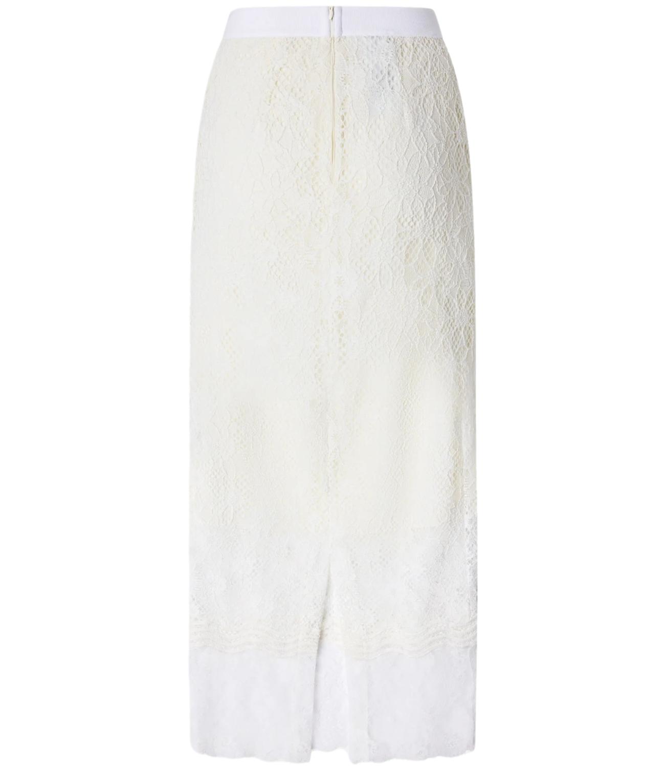 Pinko Harmonie Gonna Pizzo Rebrode Bianco Donna