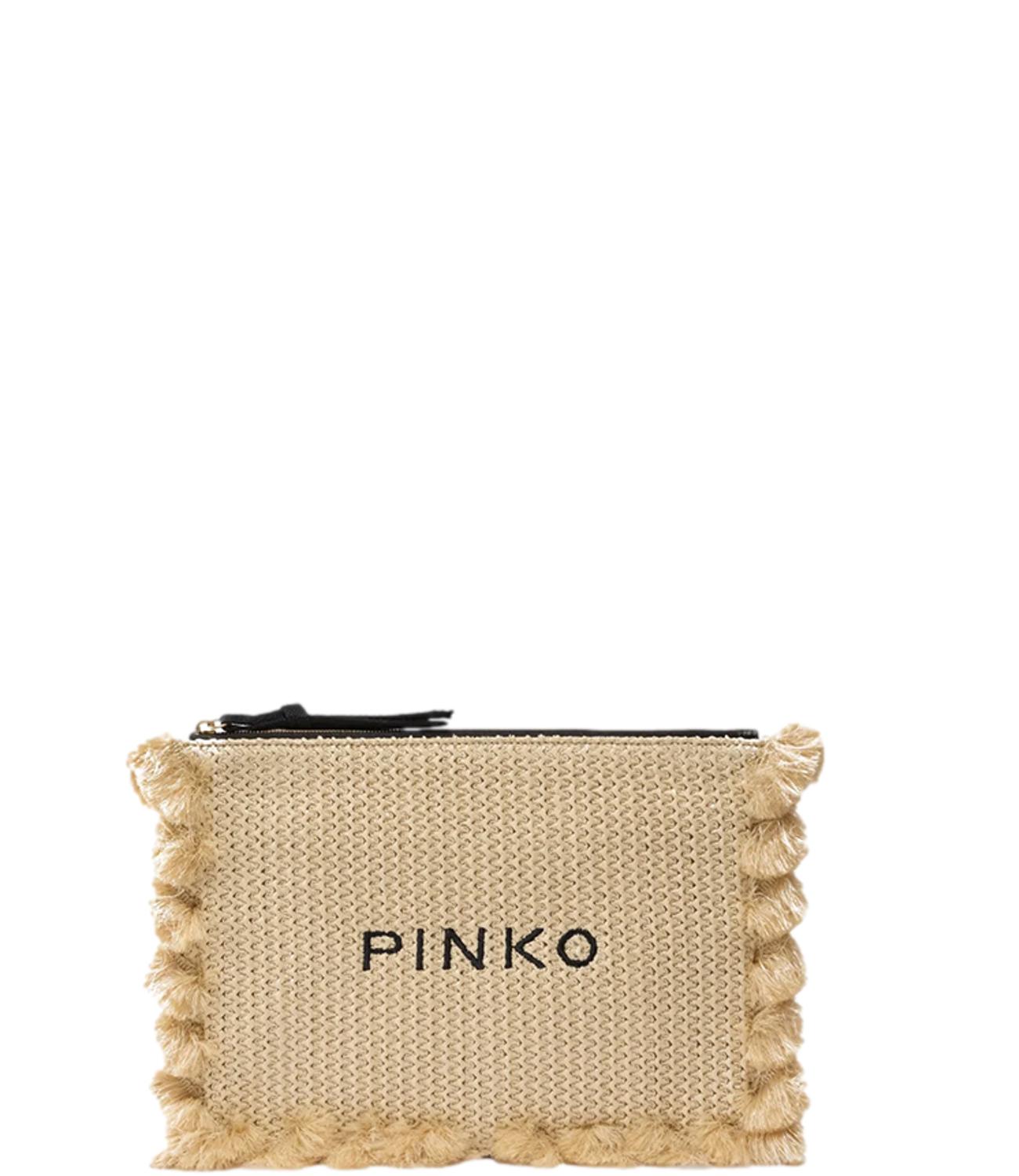 Pinko Borsa da Donna - Paglia/nerO-Antique Gold - 106718-A39y