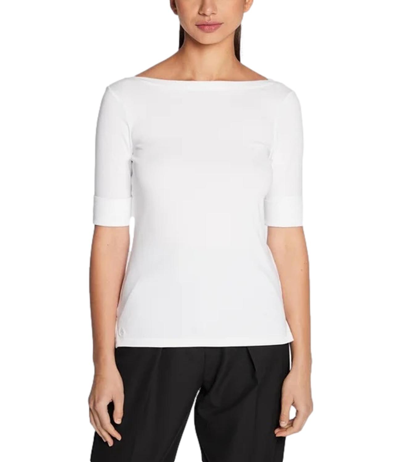 Judy-Elbow Sleeve-Knit white