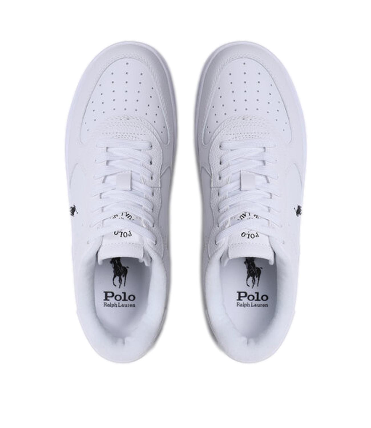 Master court sneakers low top lace pelle bianca