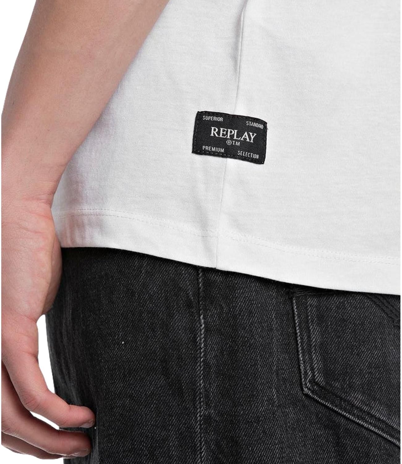Replay T-Shirt da Uomo - Bianco - M3097.000.2660