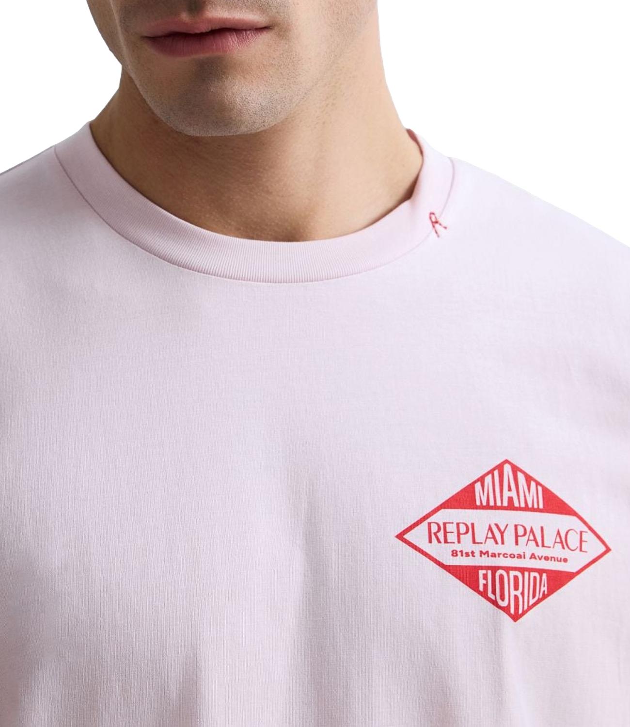 Replay T-Shirt da Uomo - Rosa - M3400.000.22662n
