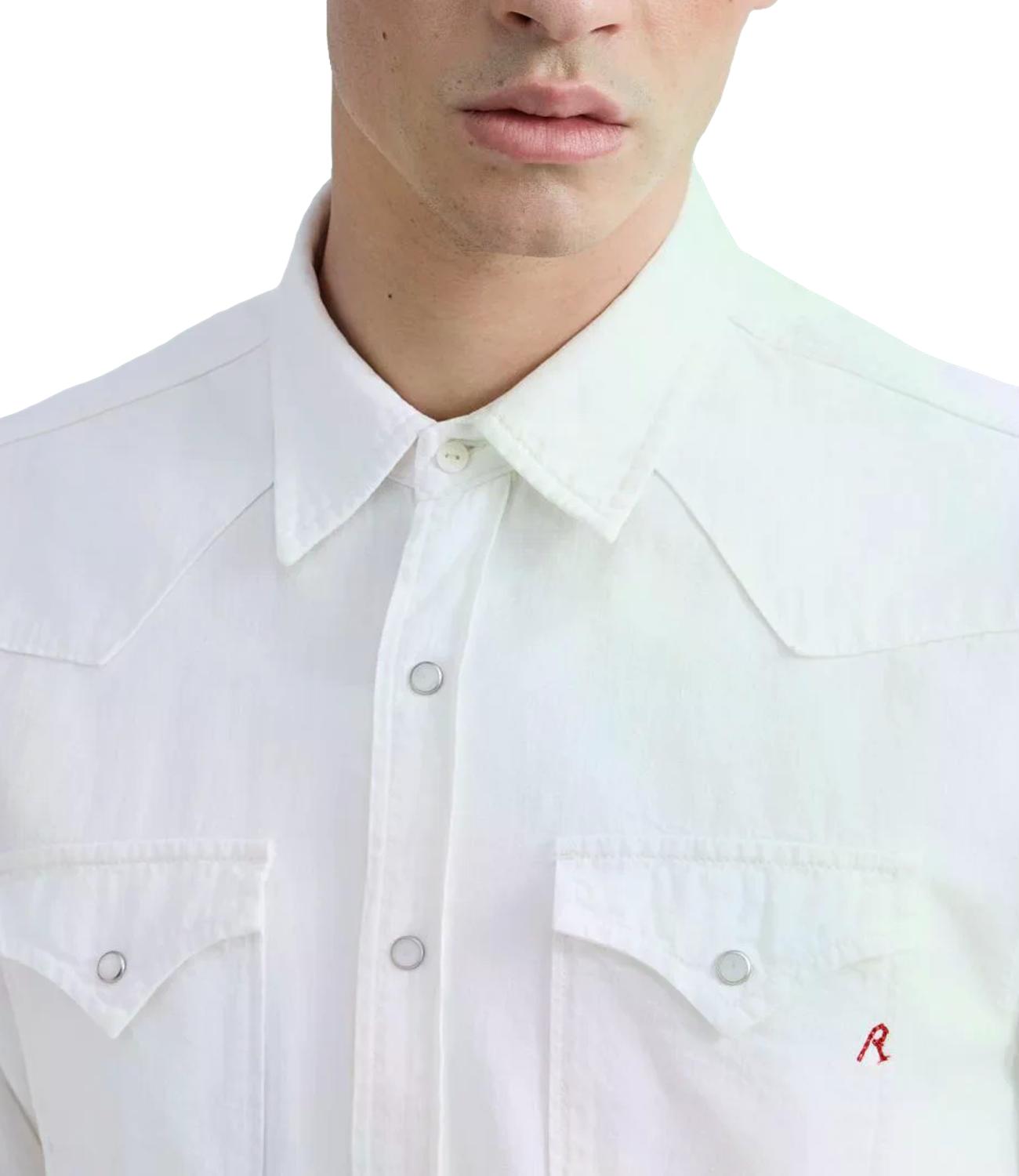 Replay Camicia jeans da Uomo - Bianco