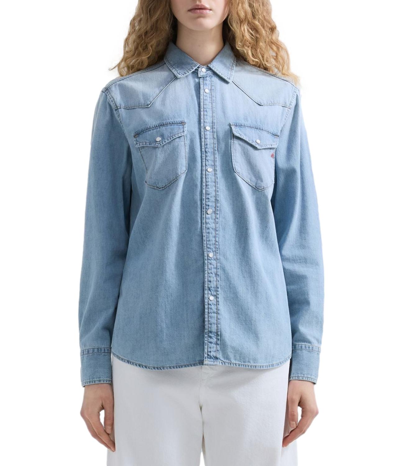 Replay Camicia jeans da Donna - Denim Chiaro - W2362.000.26c 17b