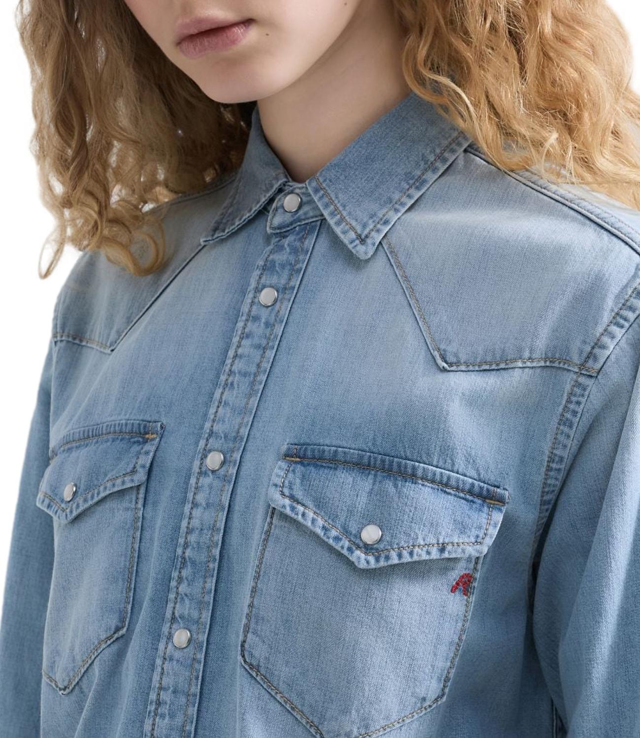 Replay Camicia jeans da Donna - Denim Chiaro - W2362.000.26c 17b