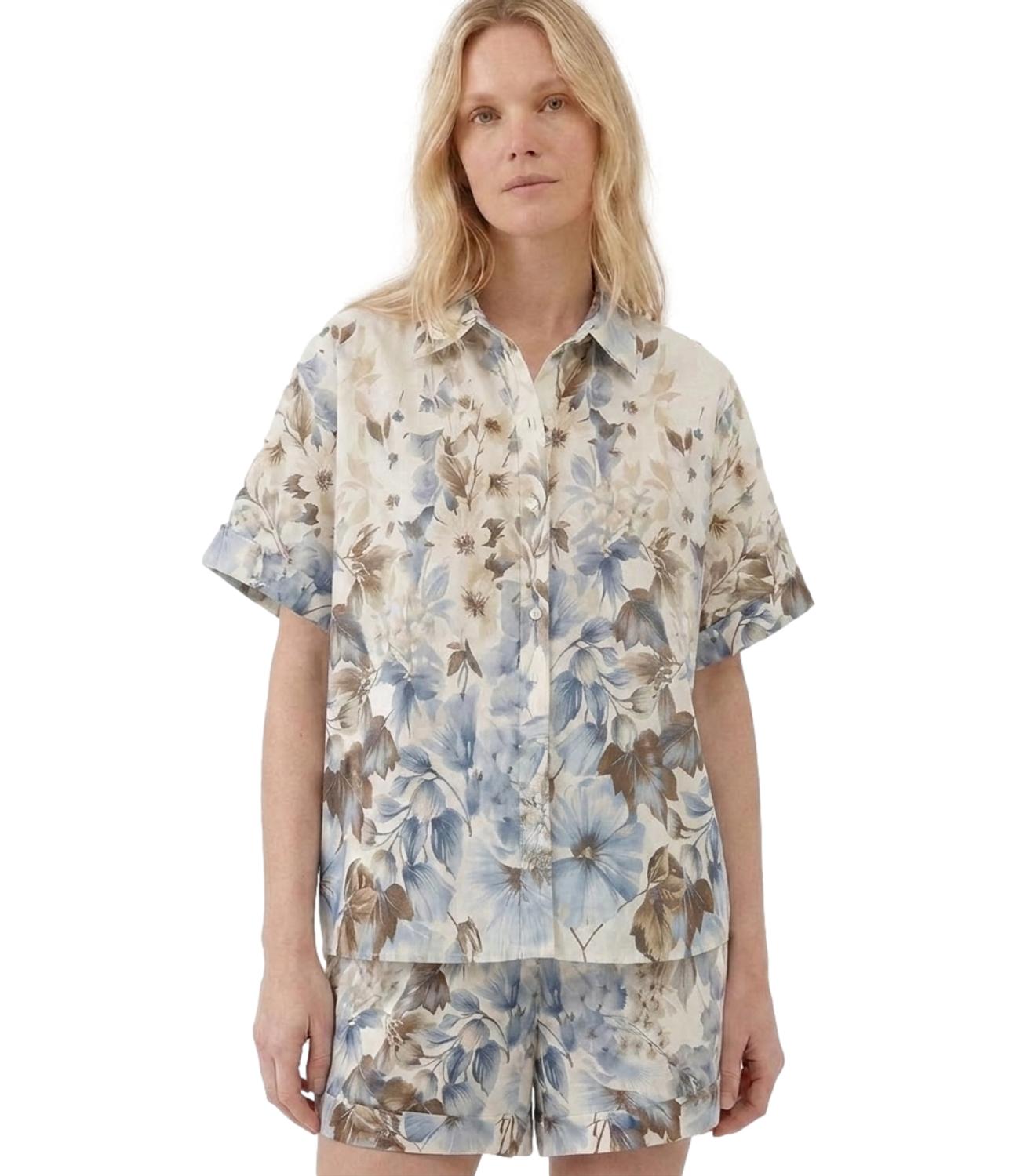 Studio it Camicia da Donna - Celeste - 26107