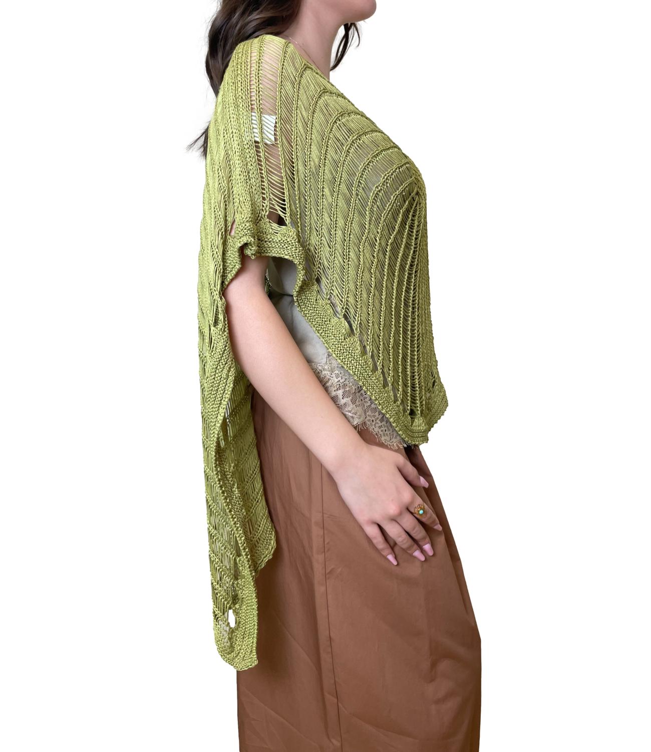 Studio It Poncho Verde Donna